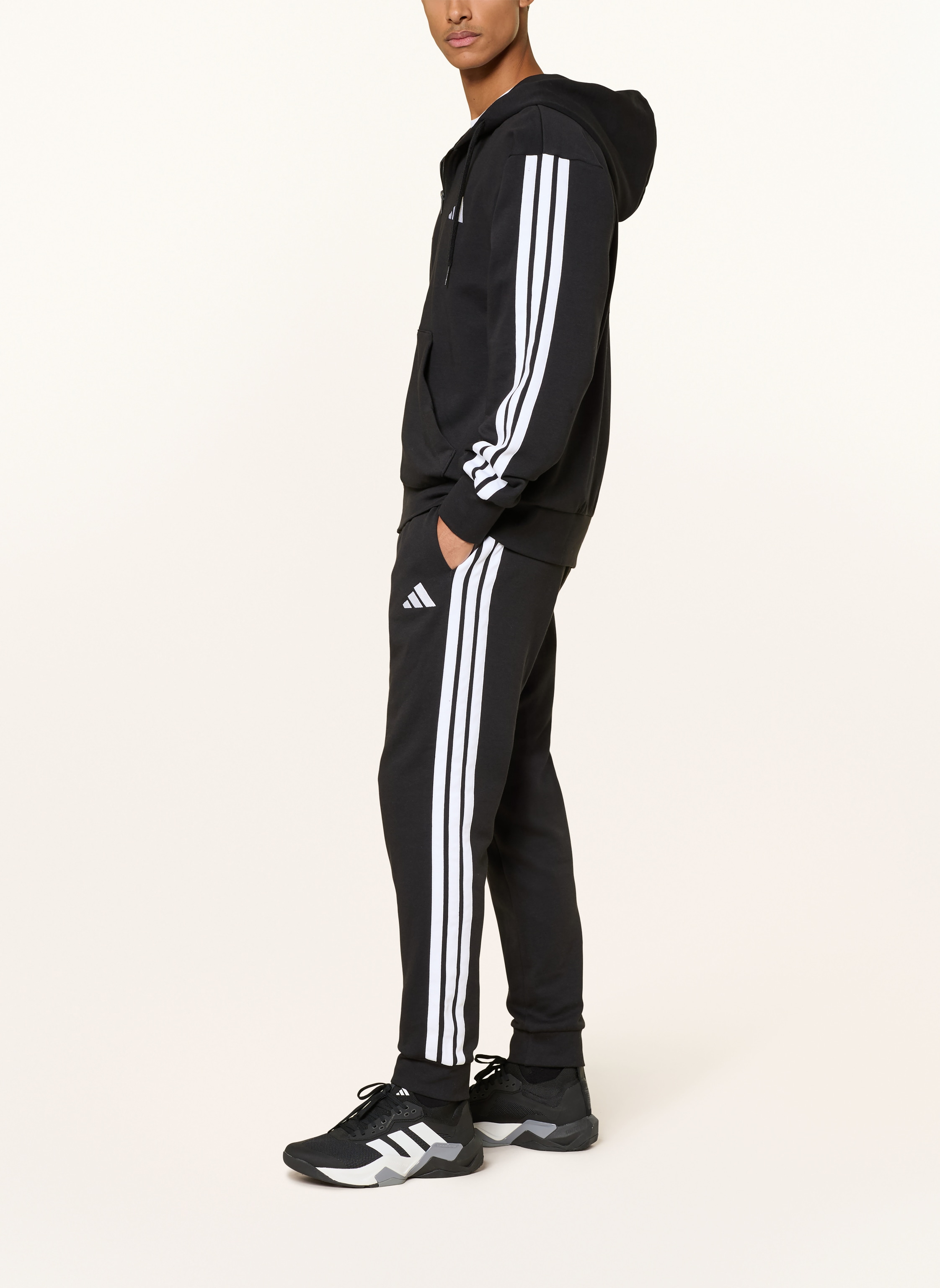 Thumbnail - Adidas Sweatjacke Essentials 3-Stripes schwarz