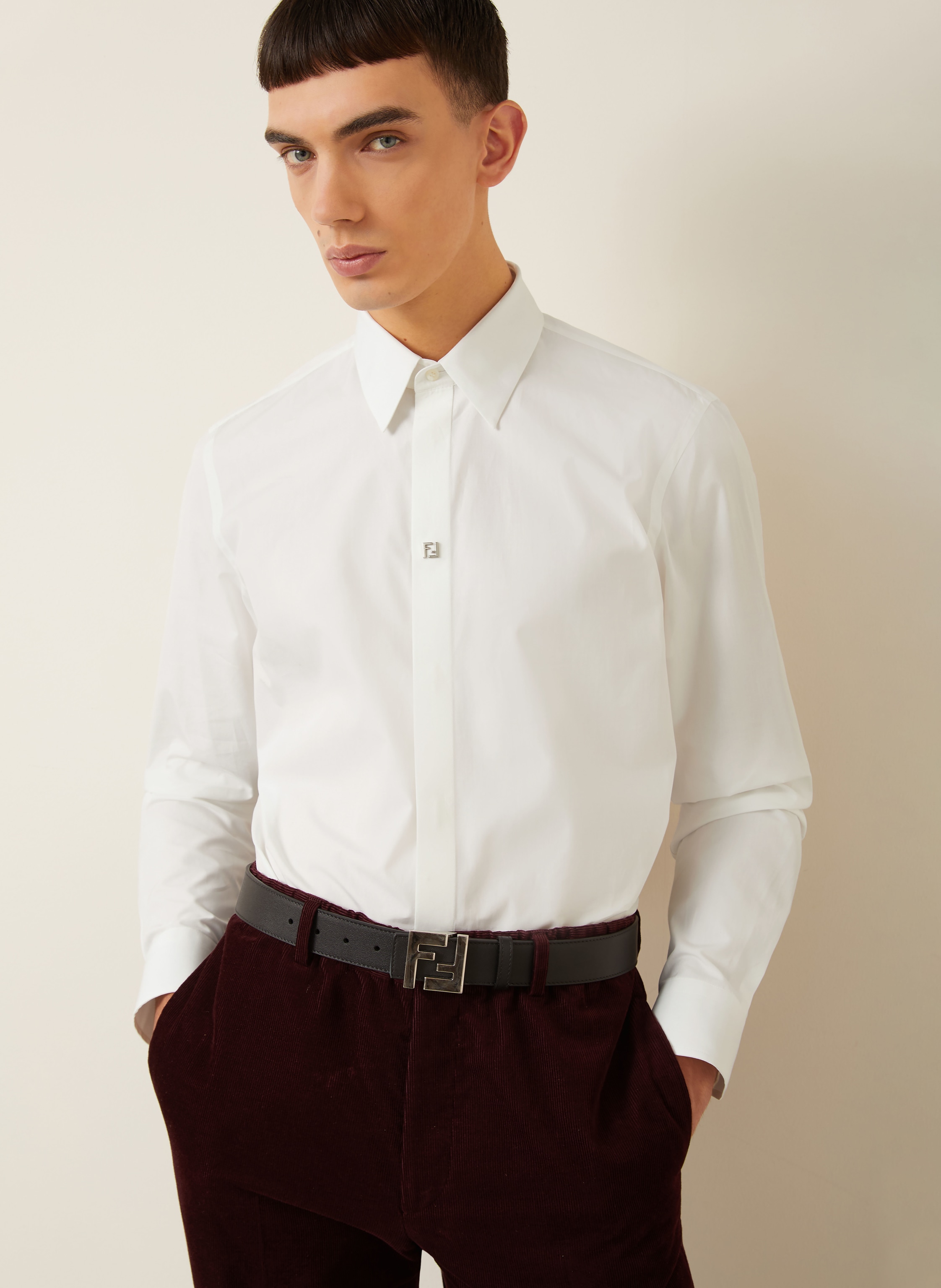 Thumbnail - Fendi Hemd Regular Fit weiss