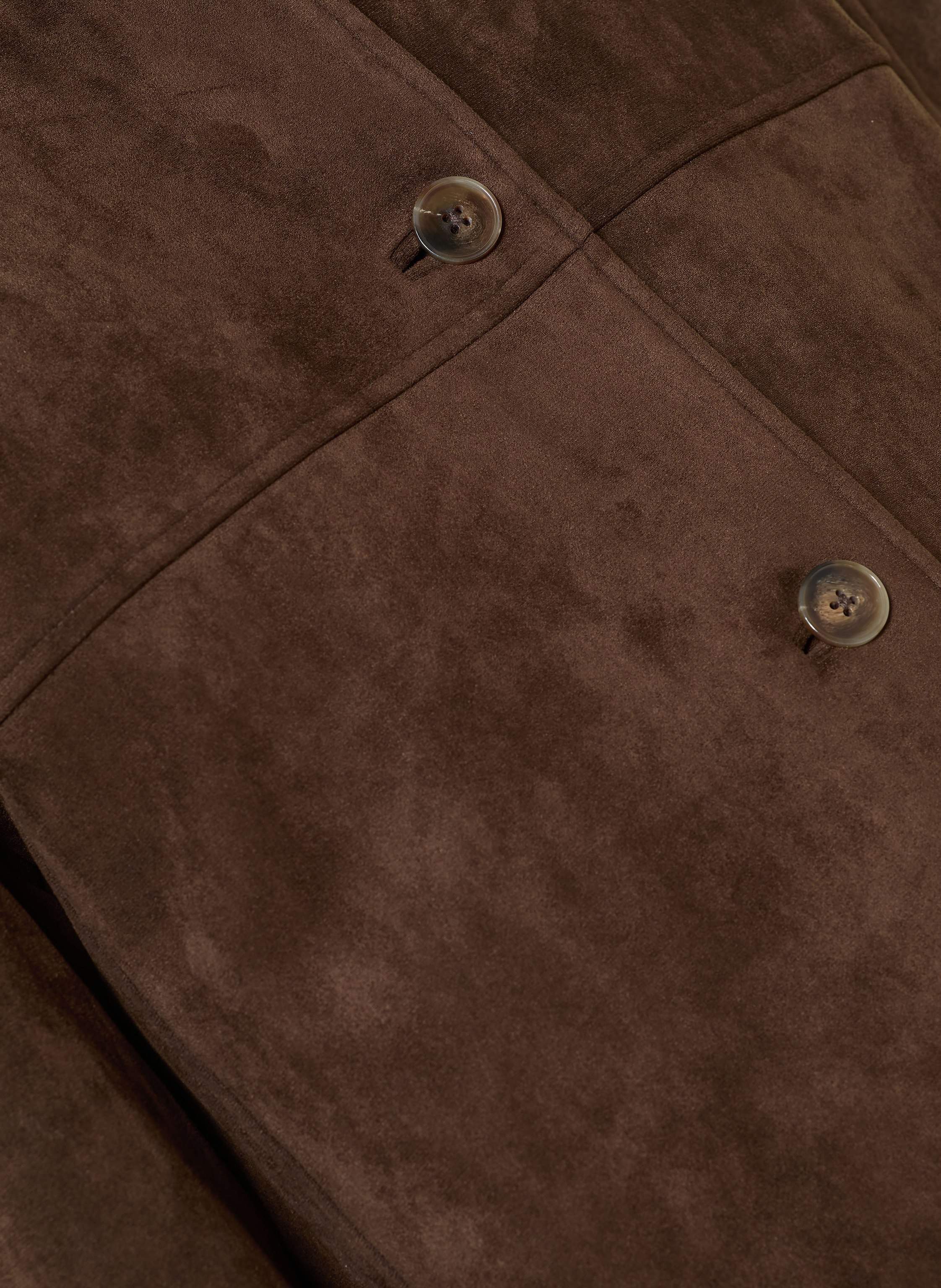 Thumbnail - Mrs & Hugs Overjacket In Lederoptik braun