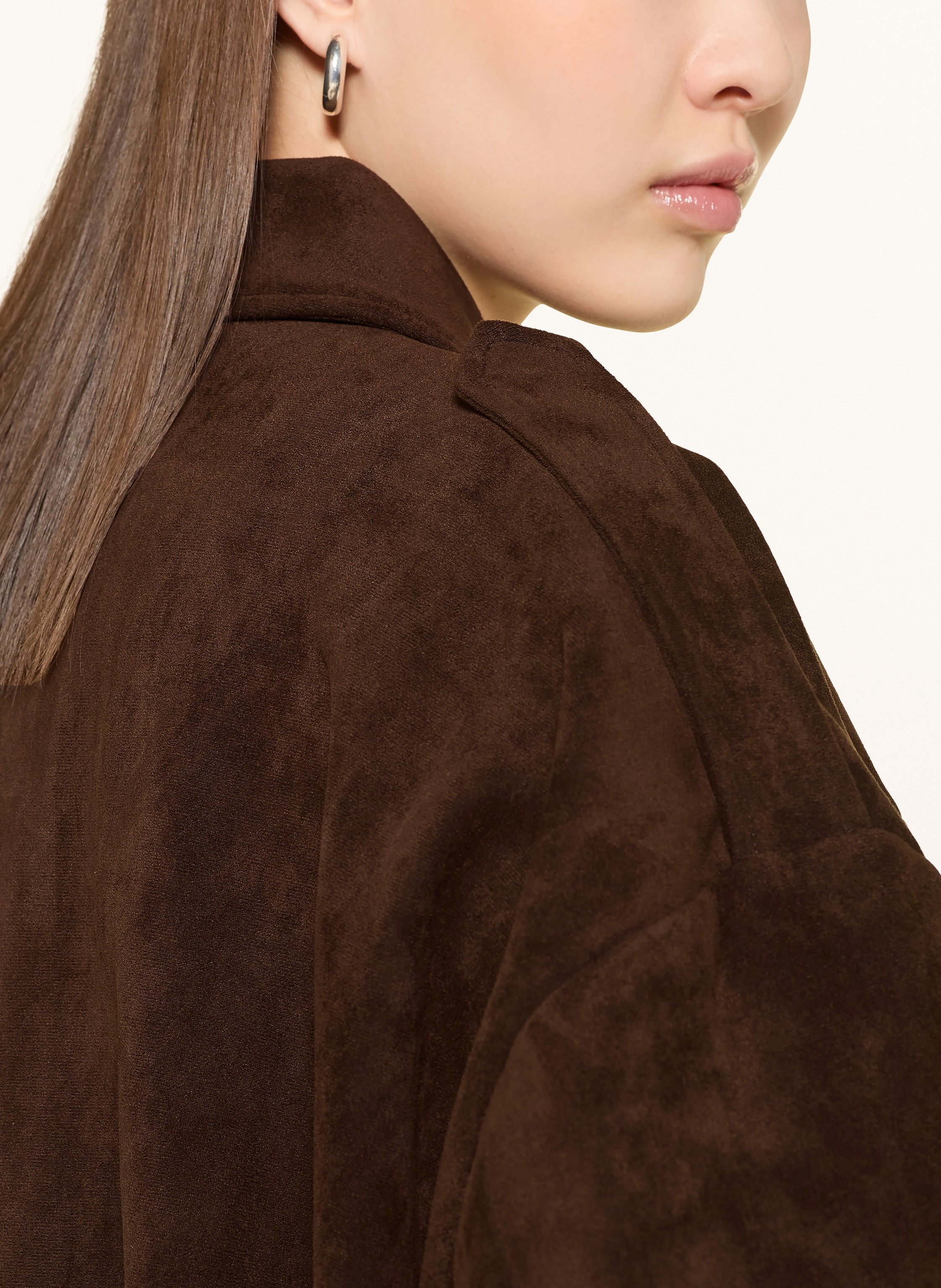 Thumbnail - Mrs & Hugs Jacke In Lederoptik braun