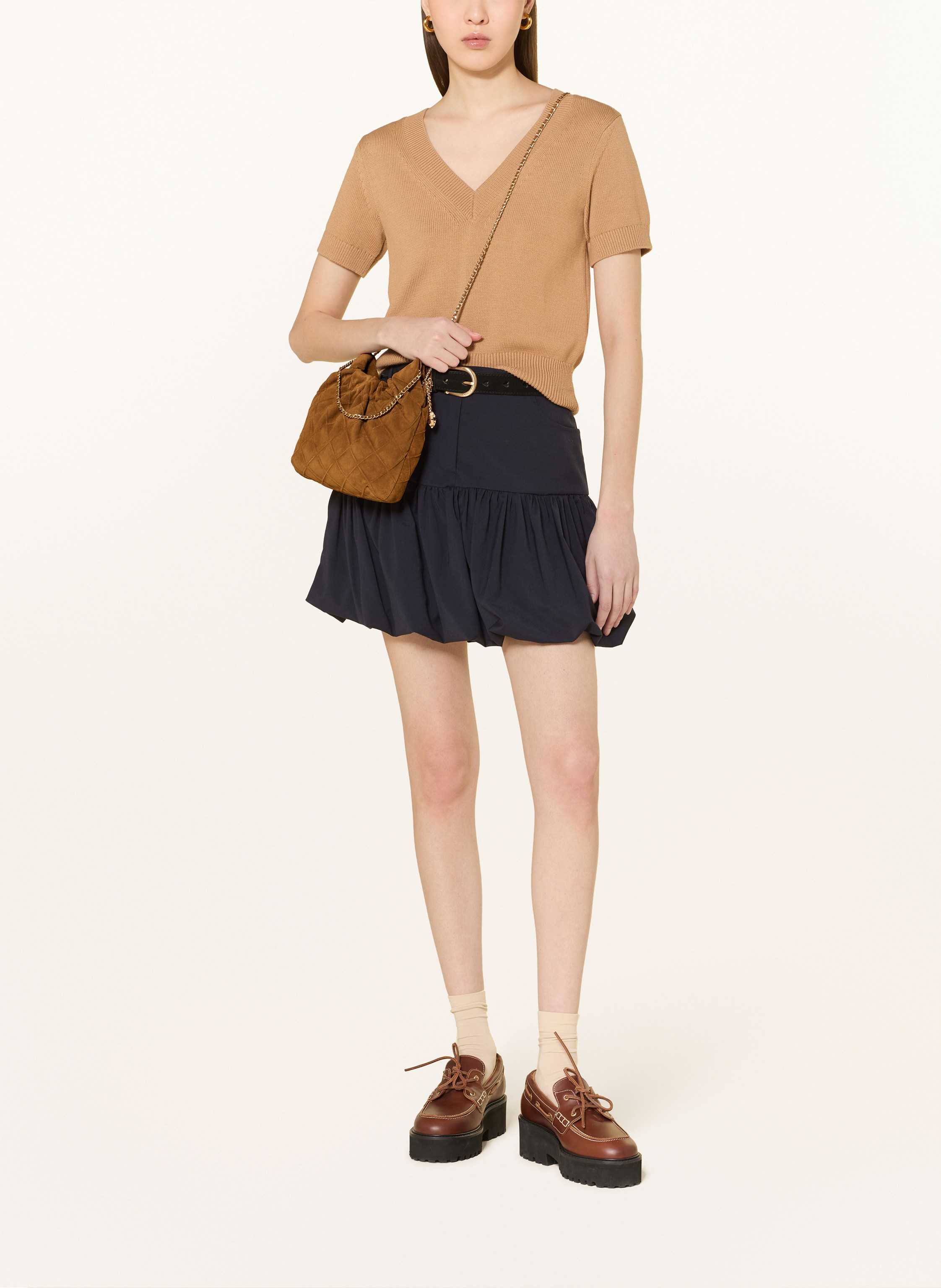 Thumbnail - Tory Burch Beuteltasche Fleming Mini braun