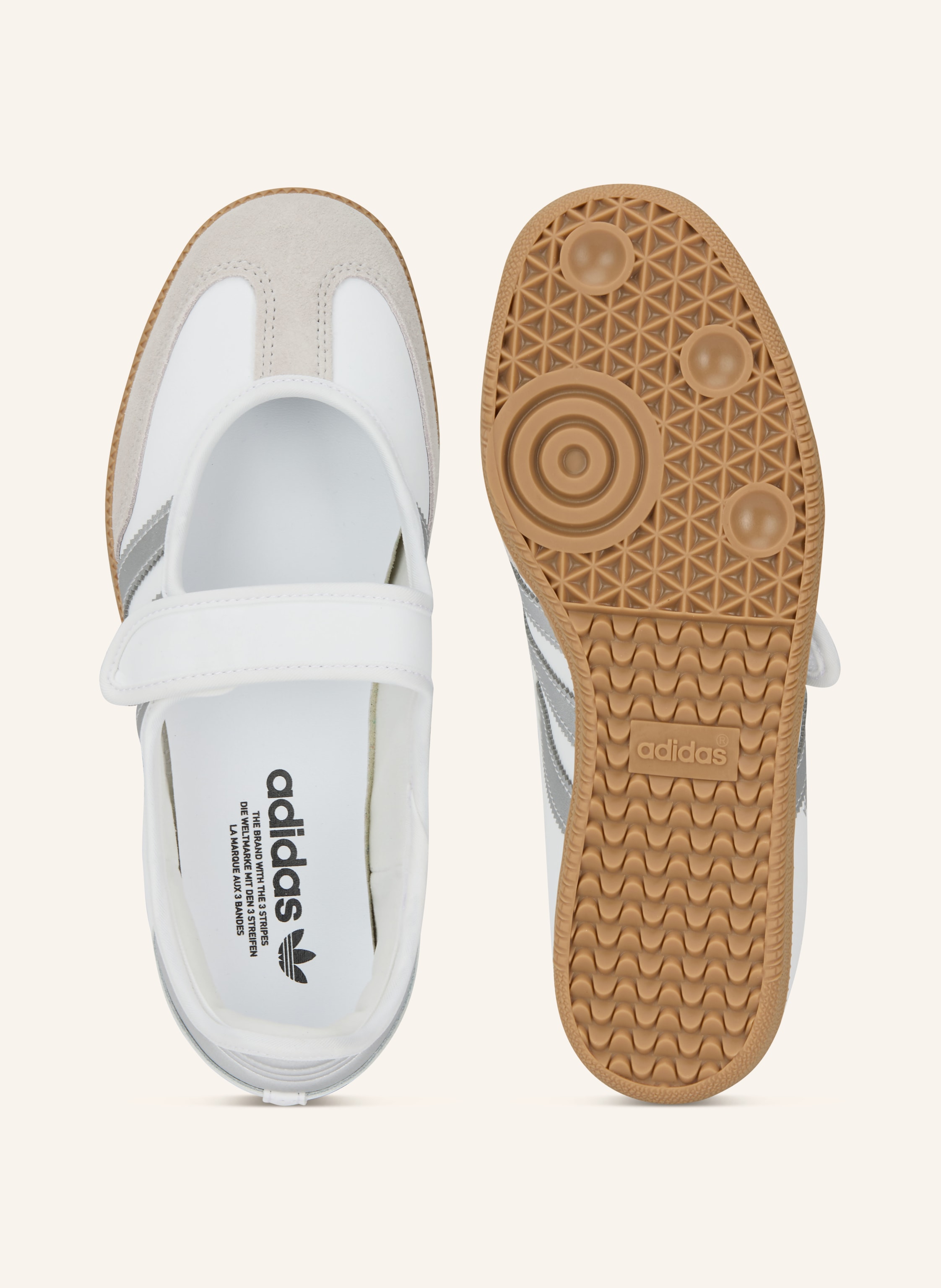 Thumbnail - Adidas Originals Mary-Jane-Ballerinas Samba Jane silber