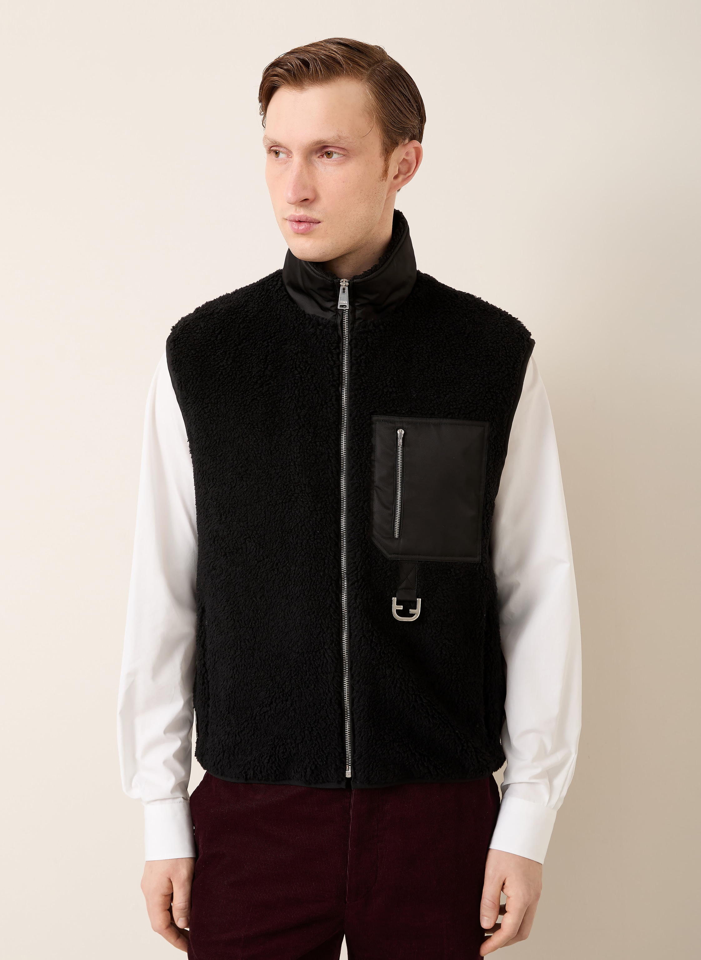 Thumbnail - Fendi Teddyfell-Weste schwarz