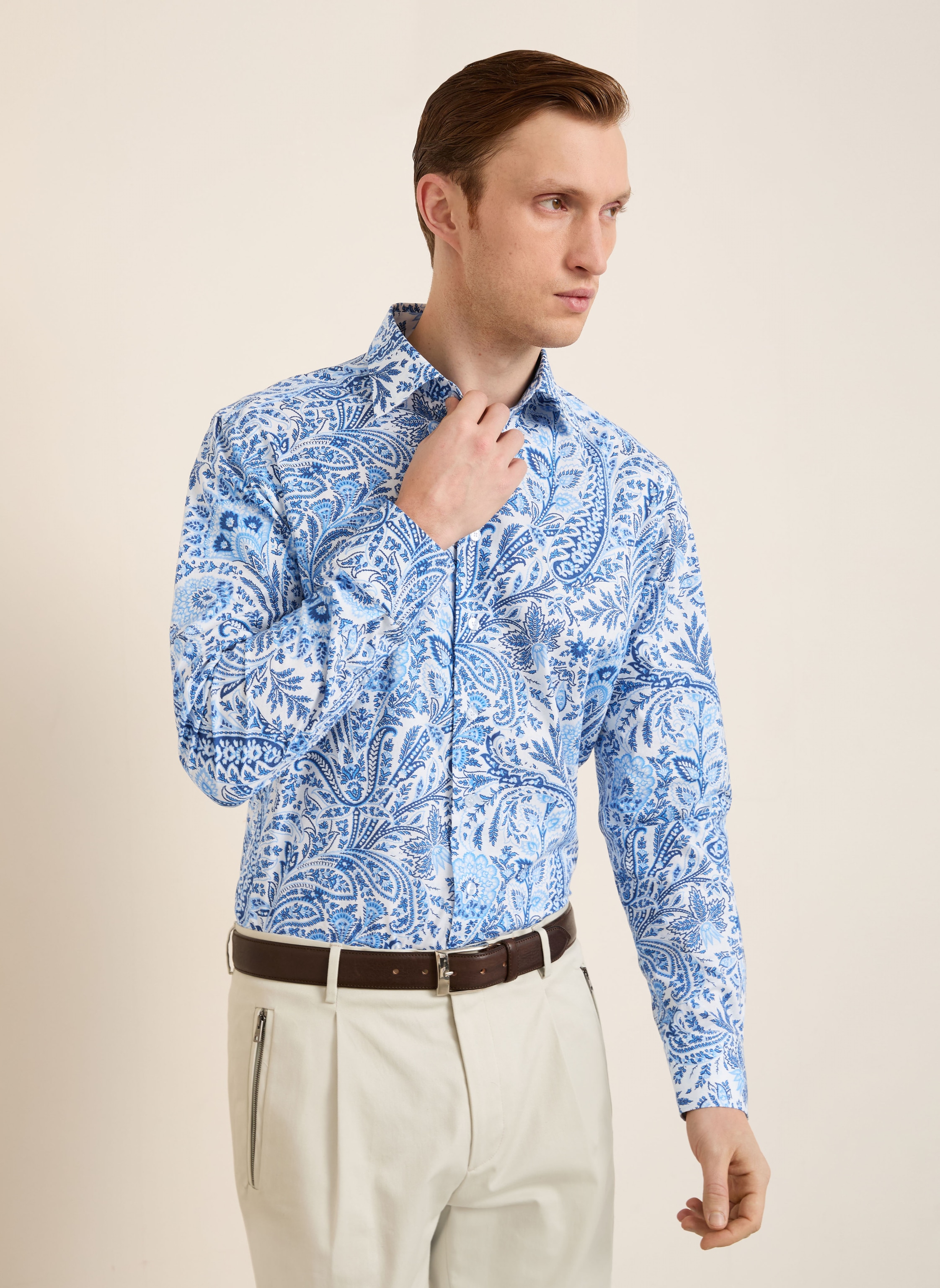 Thumbnail - Etro Hemd Regular Fit blau