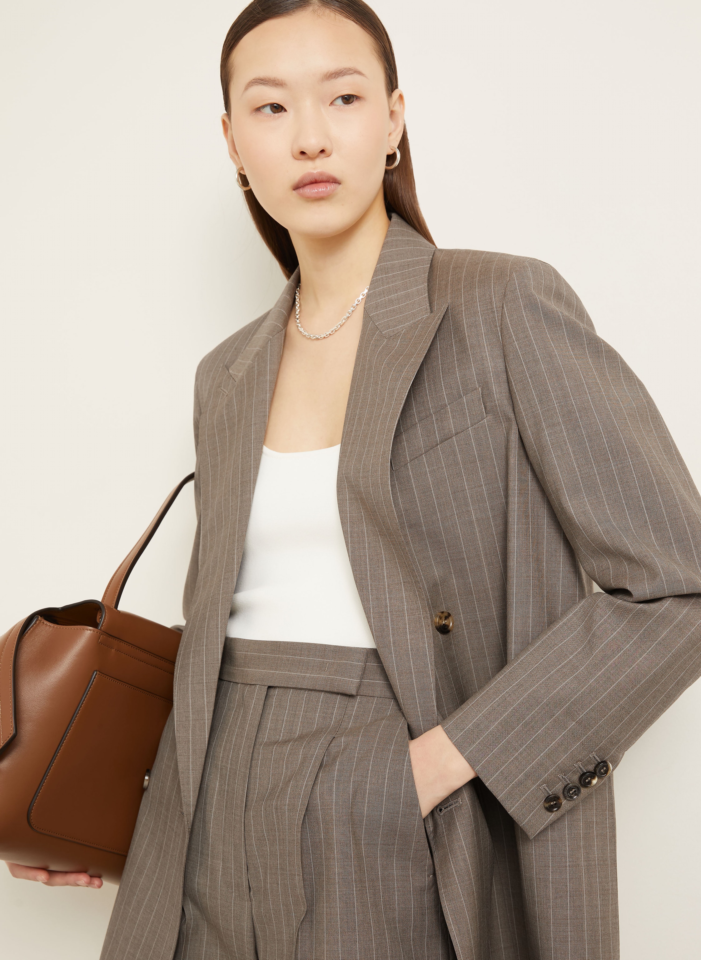 Thumbnail - Max Mara Longblazer Acciaio braun