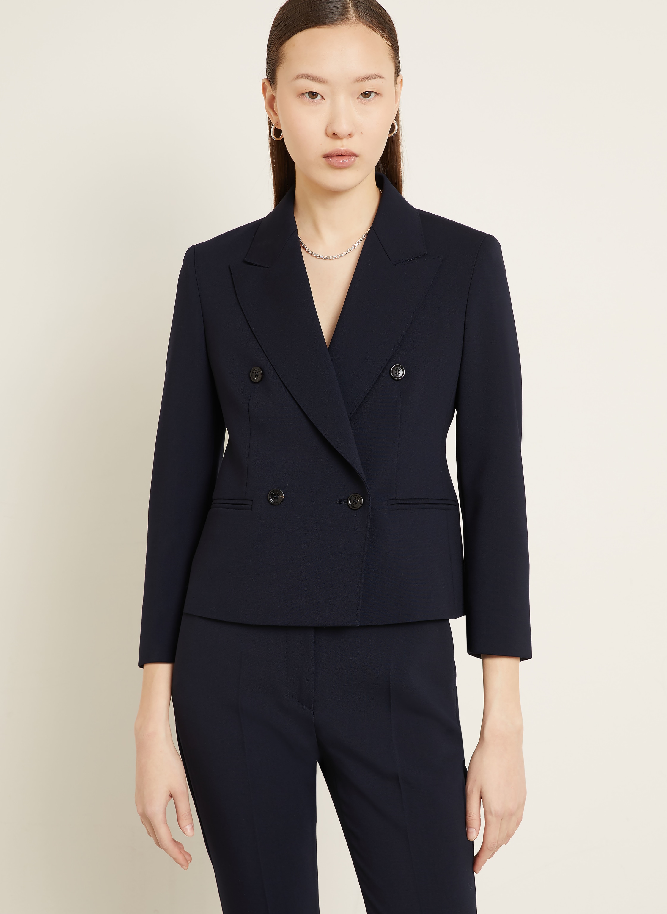Thumbnail - Max Mara Blazer Dorico Mit 3/4-Arm blau