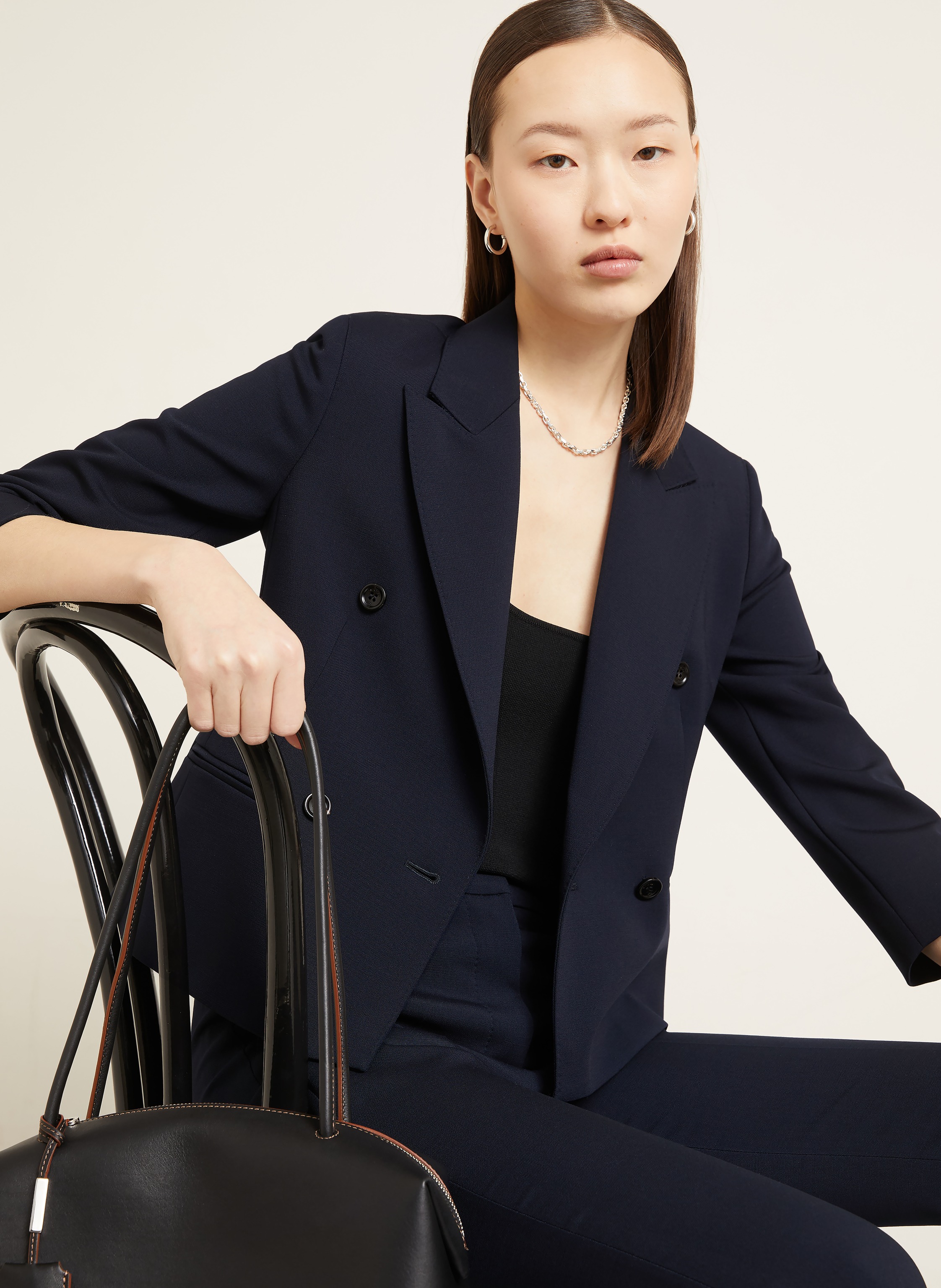 Thumbnail - Max Mara Blazer Dorico Mit 3/4-Arm blau
