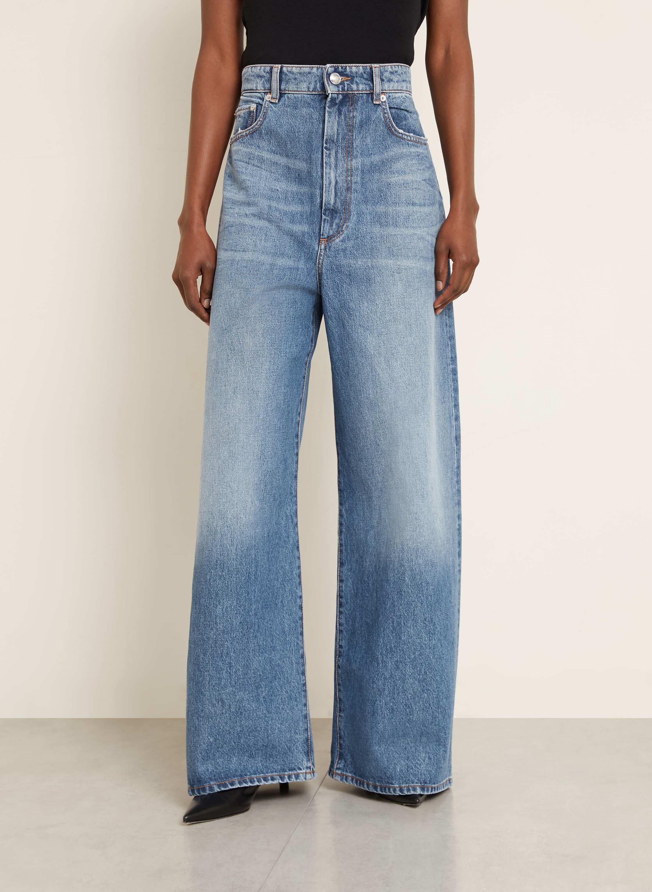 Thumbnail - Sportmax Wide Leg Jeans blau