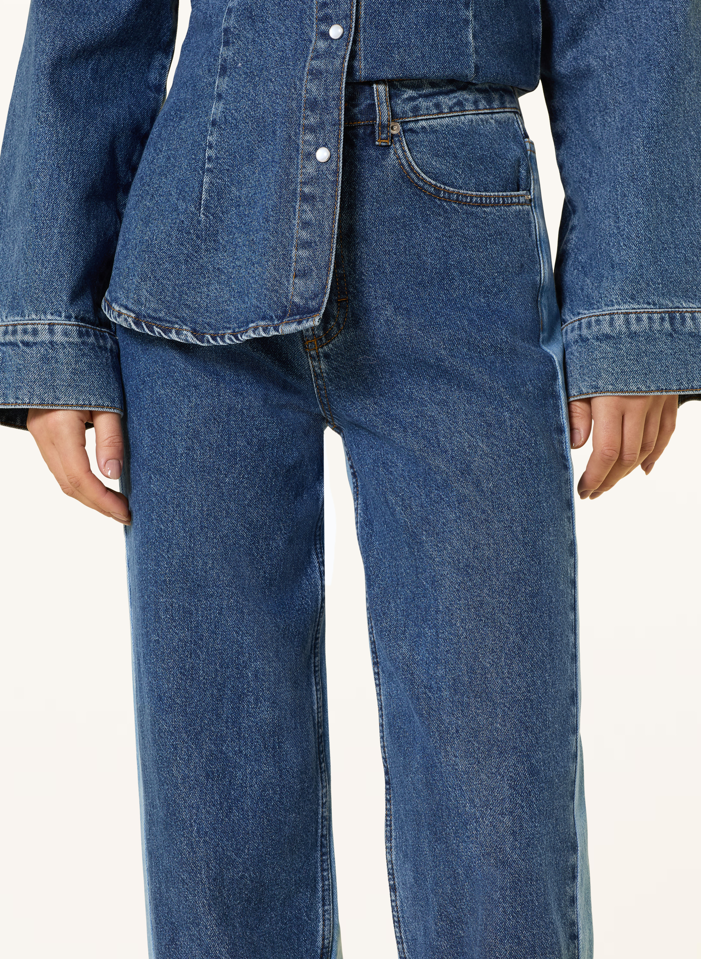 Thumbnail - Malina Straight Jeans Katia blau