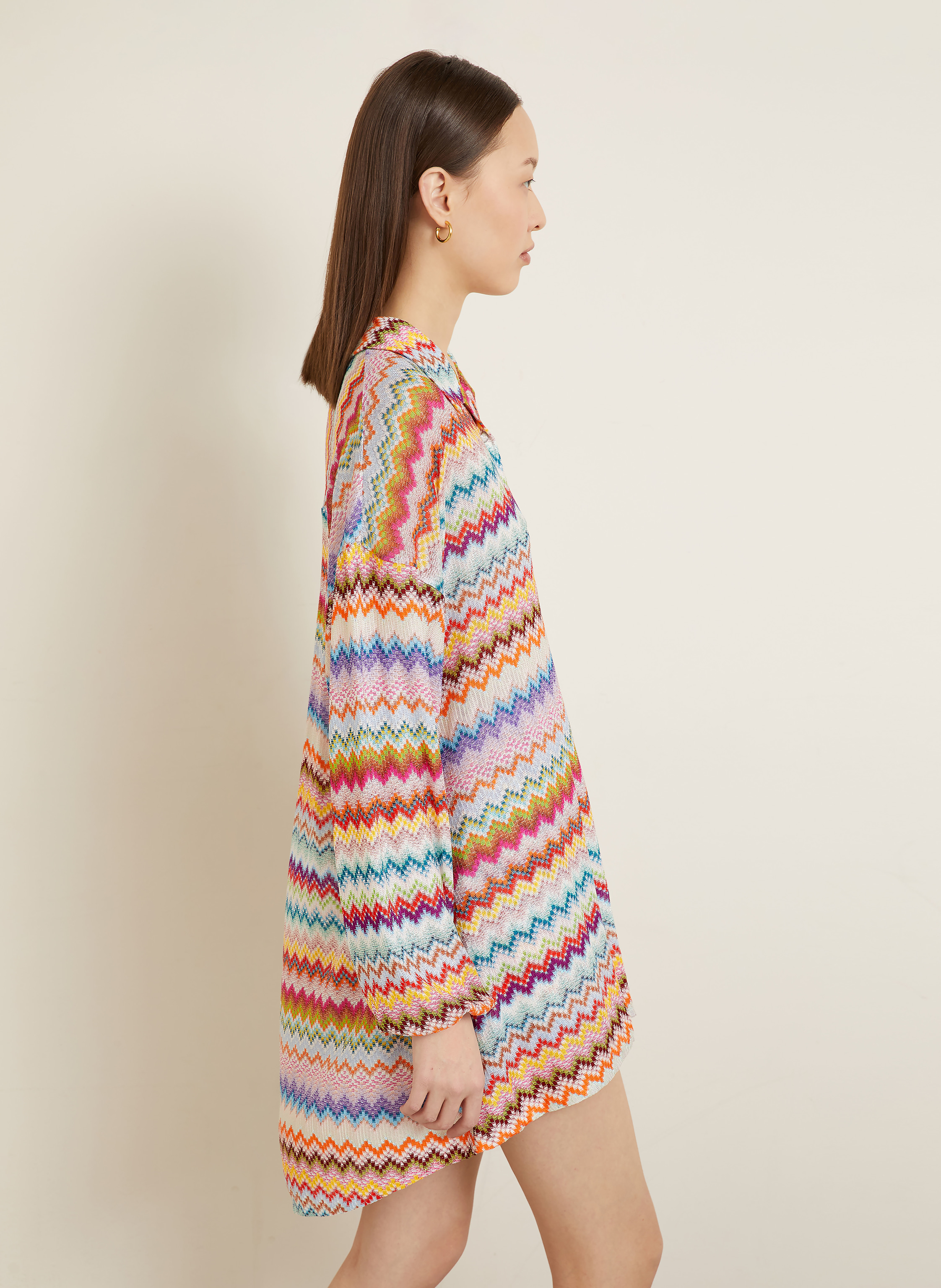 Thumbnail - Missoni Strandkleid Mit Glitzergarn rot