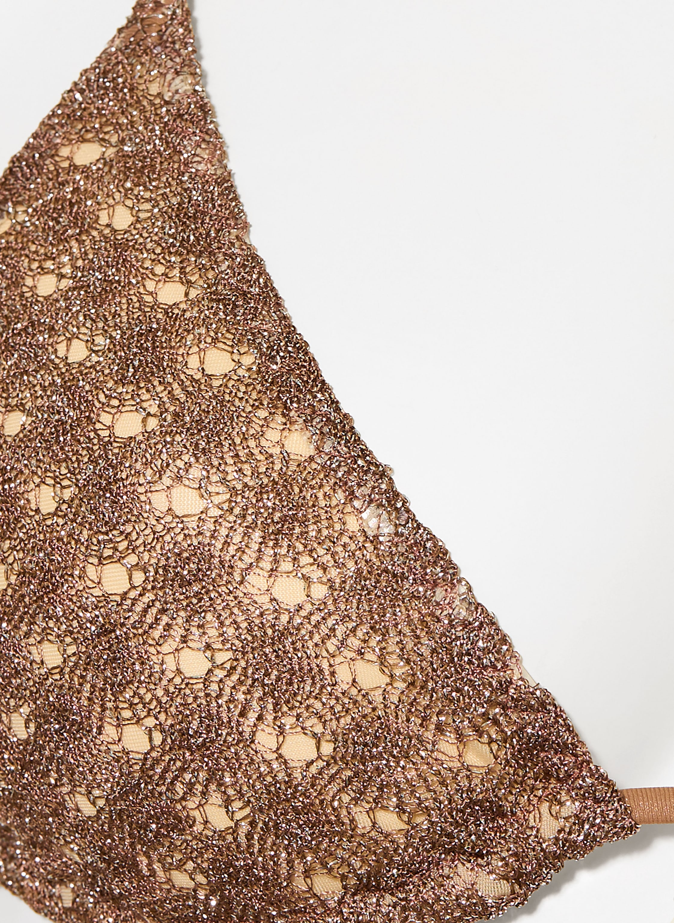 Thumbnail - Missoni Triangel-Bikini Mit Glitzergarn braun