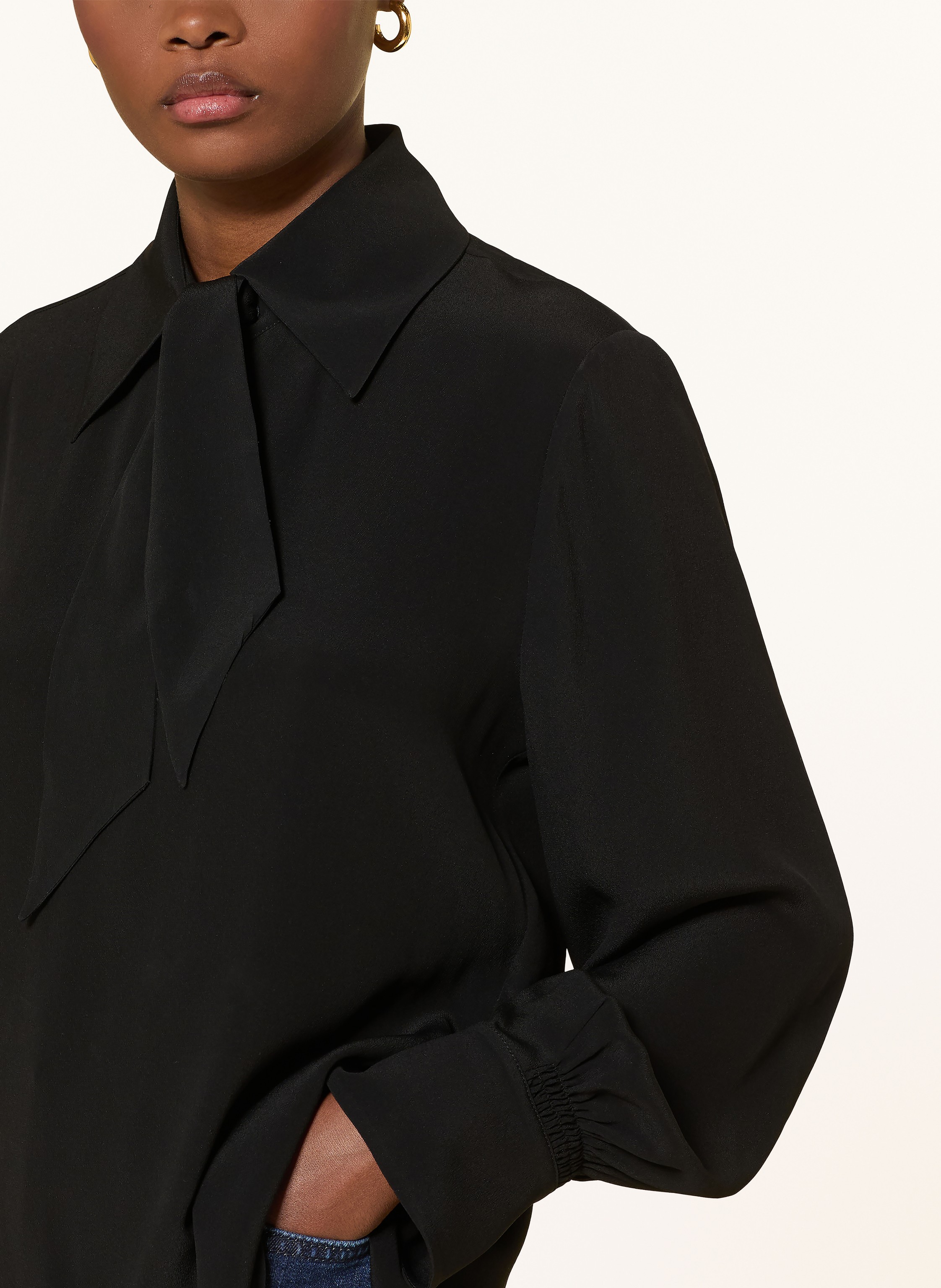 Thumbnail - Luisa Cerano Blusenshirt Mit Seide schwarz