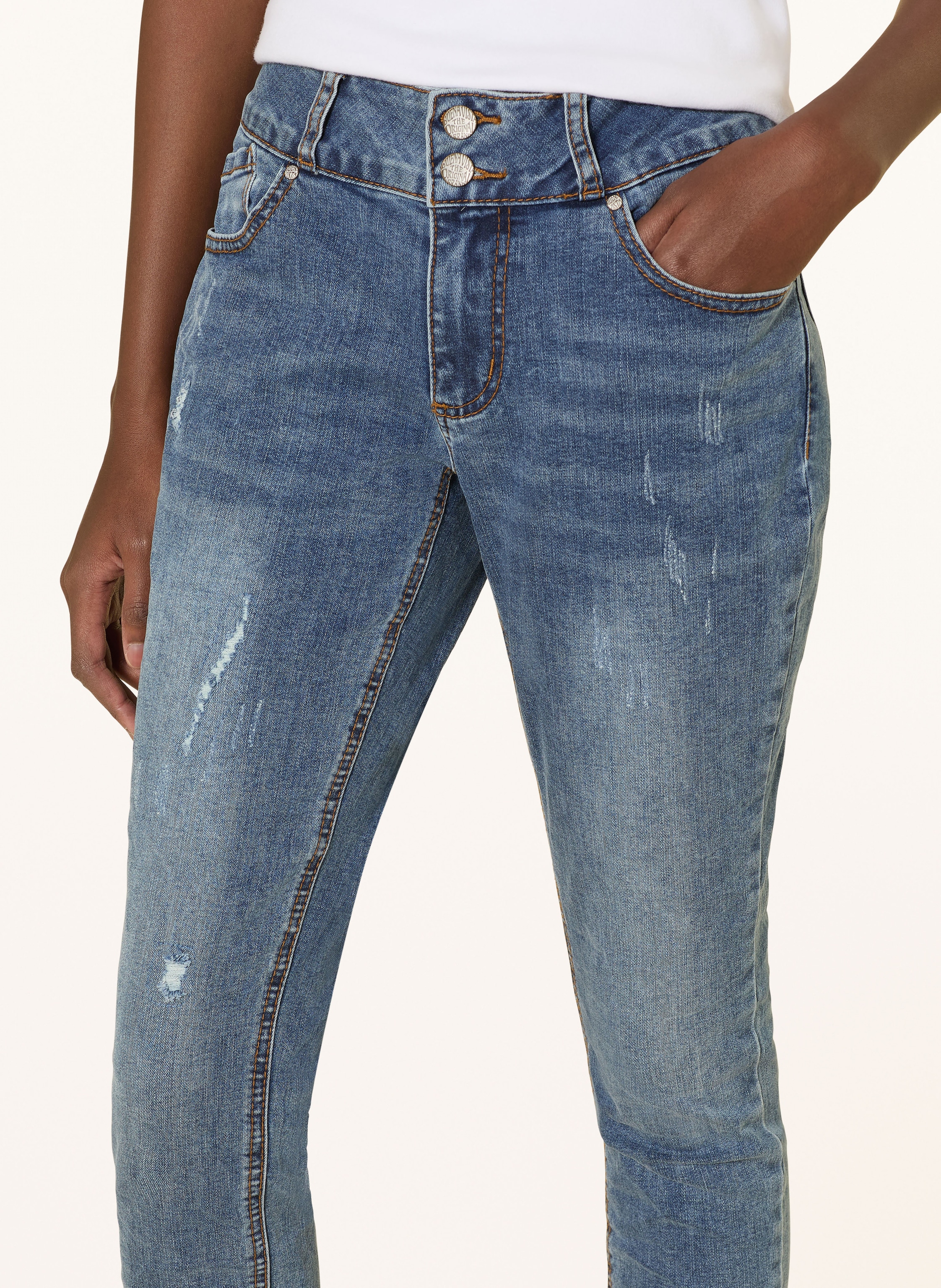 Thumbnail - Buena Vista Skinny Jeans Tummyless blau