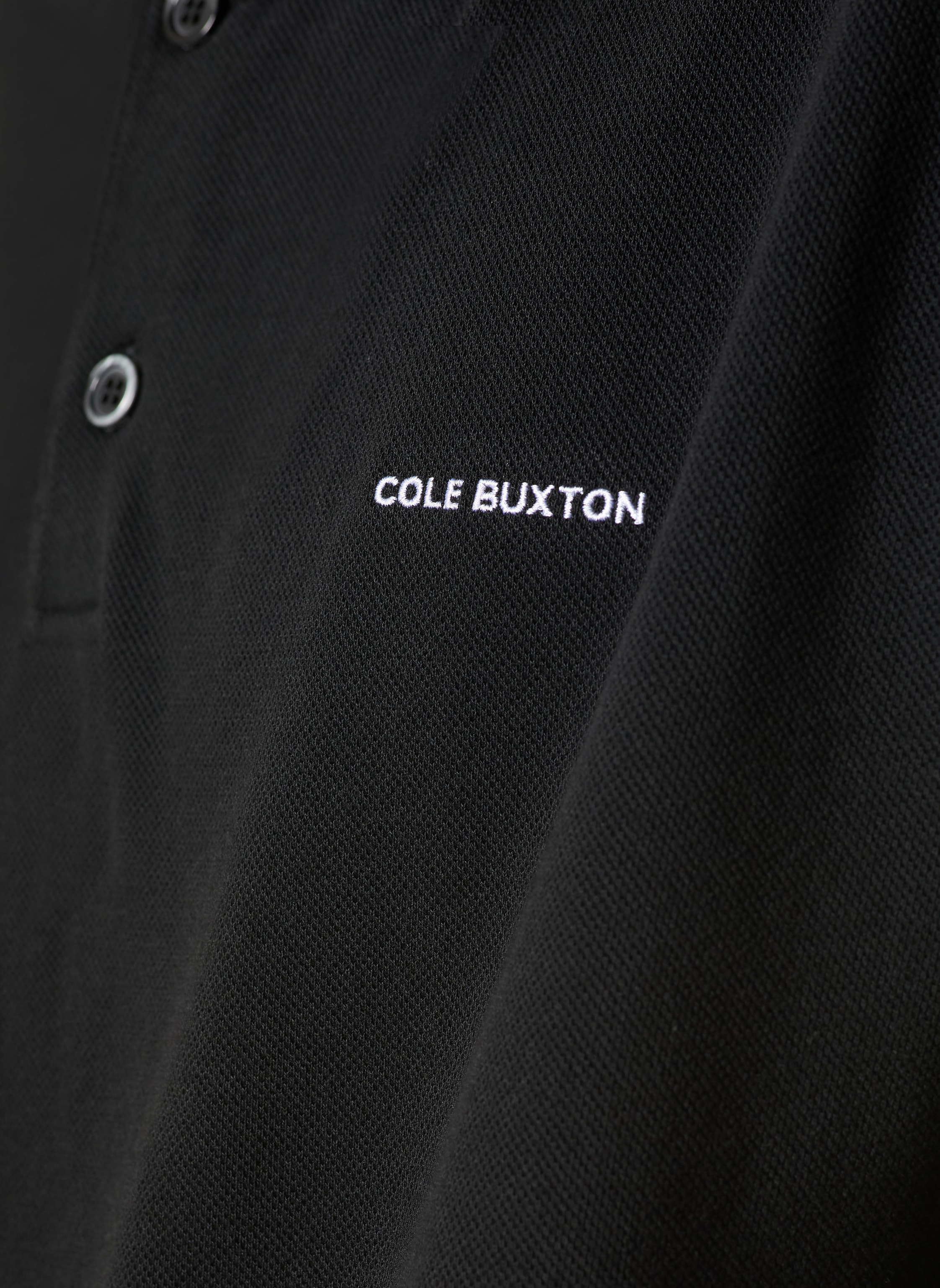 Thumbnail - Cole Buxton Piqué-Poloshirt schwarz