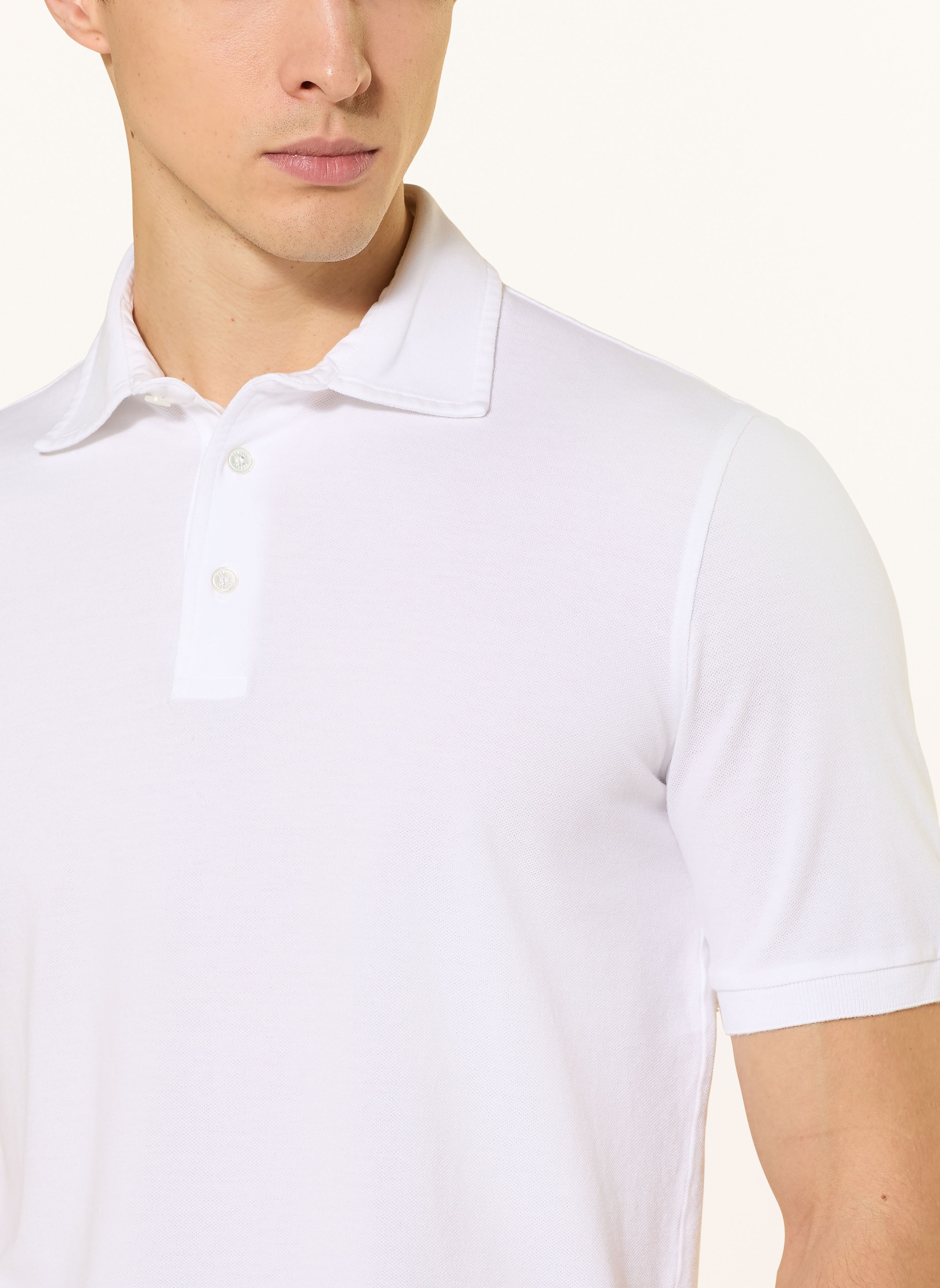 Thumbnail - Fedeli Piqué-Poloshirt North weiss