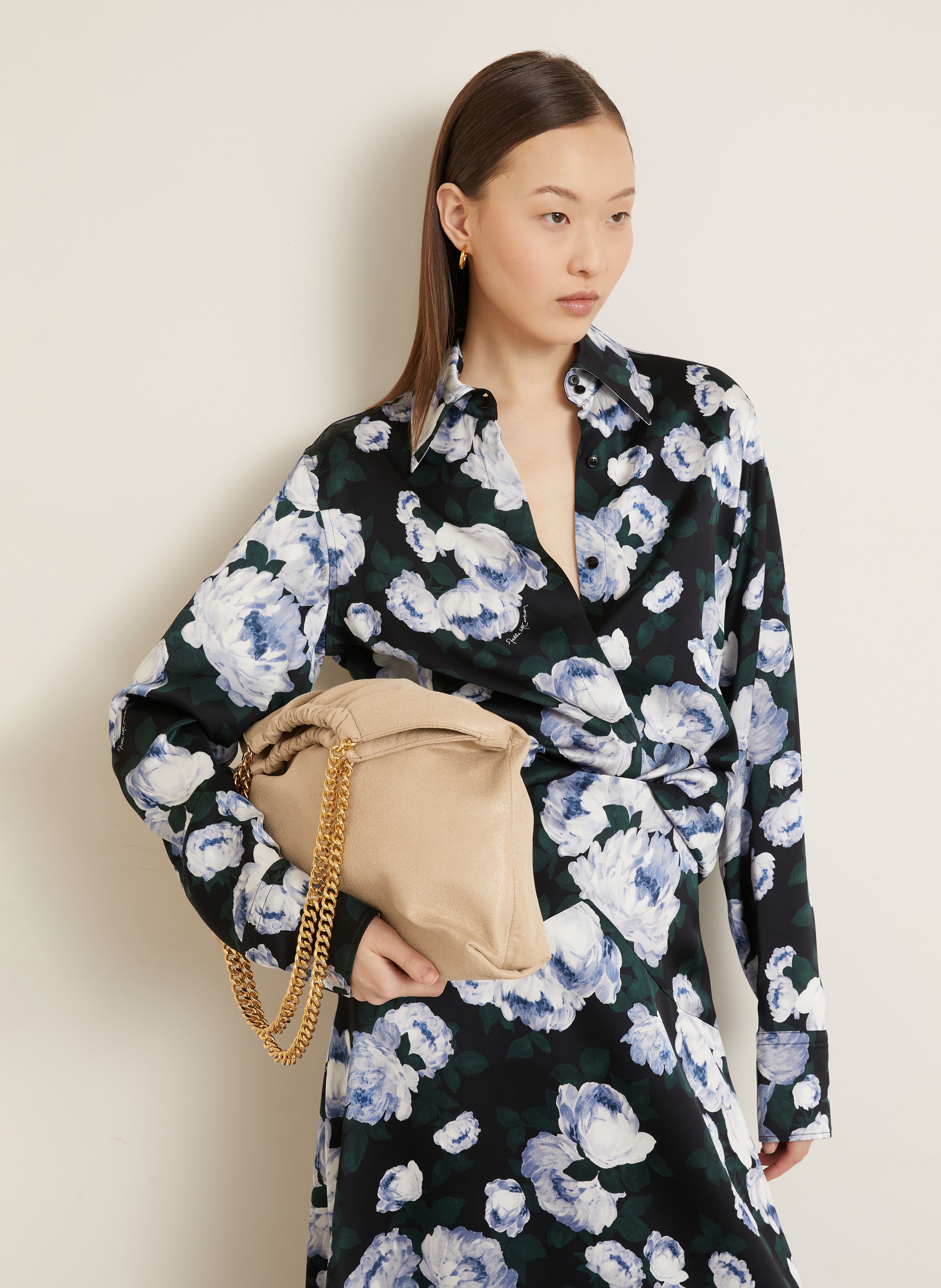 Thumbnail - Stella Mccartney Beuteltasche Falabella beige