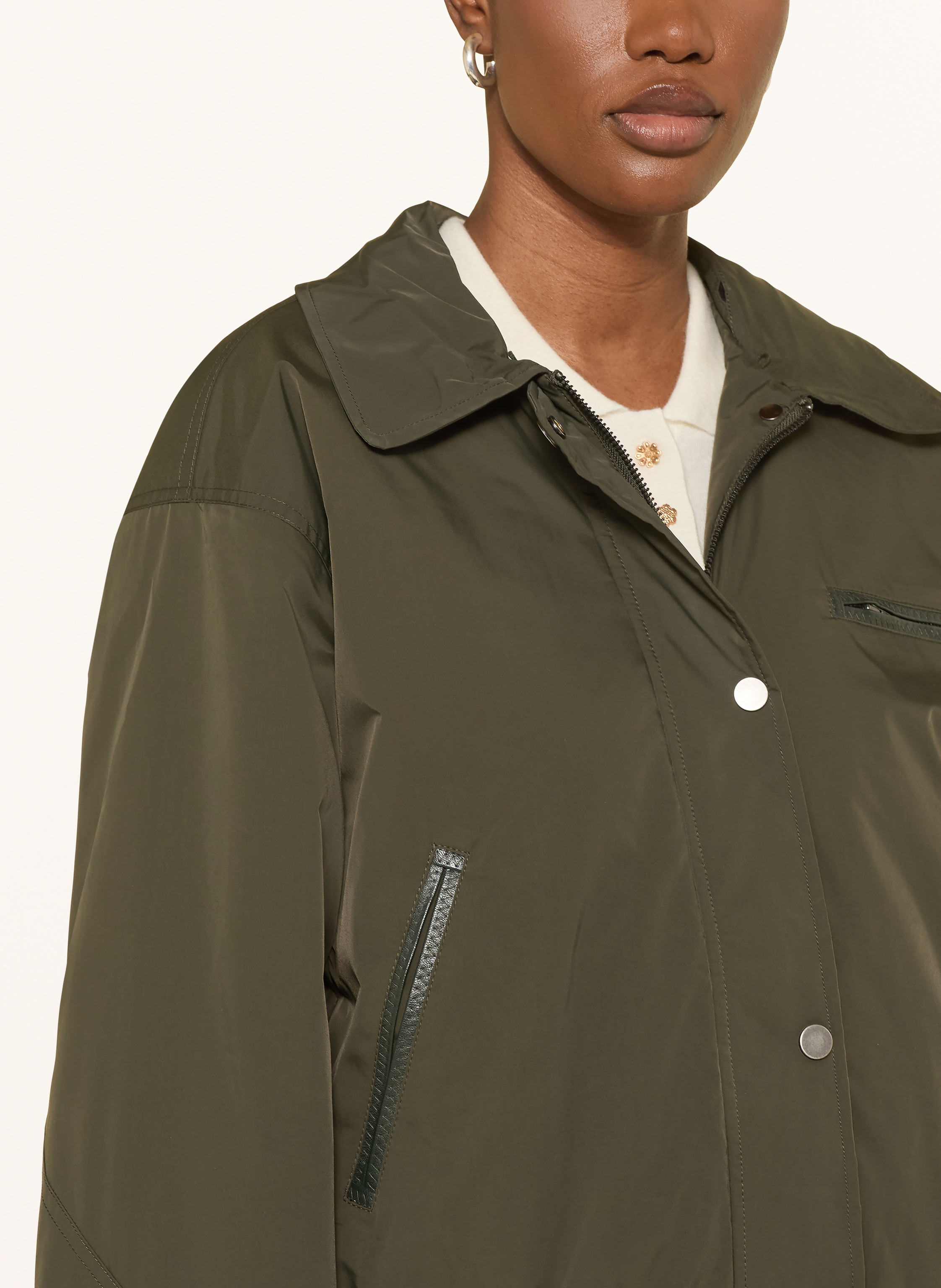 Thumbnail - Baum Und Pferdgarten Kastenjacke Mit Kunstfell gruen