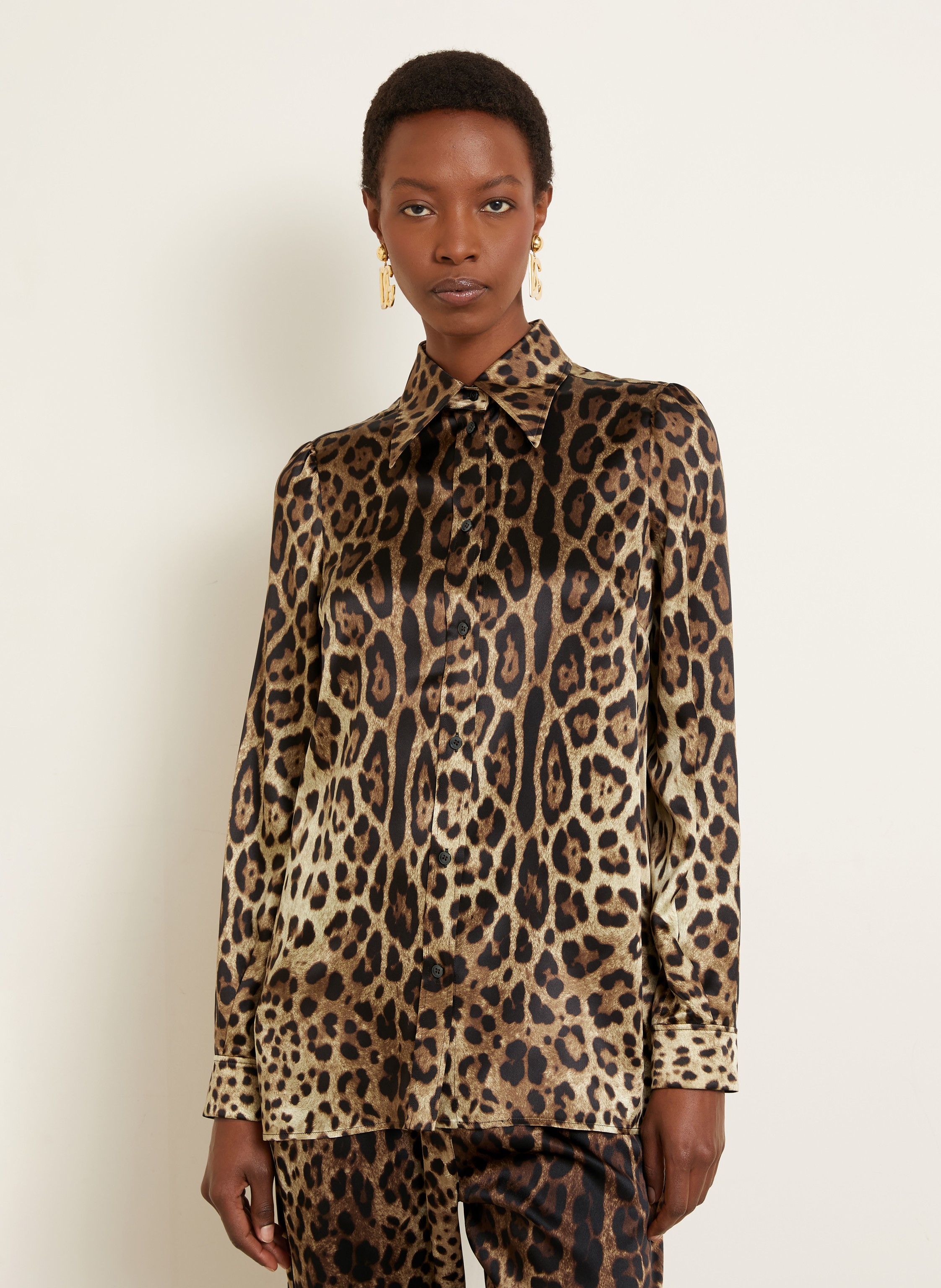 Thumbnail - Dolce & Gabbana Hemdbluse Aus Seide braun