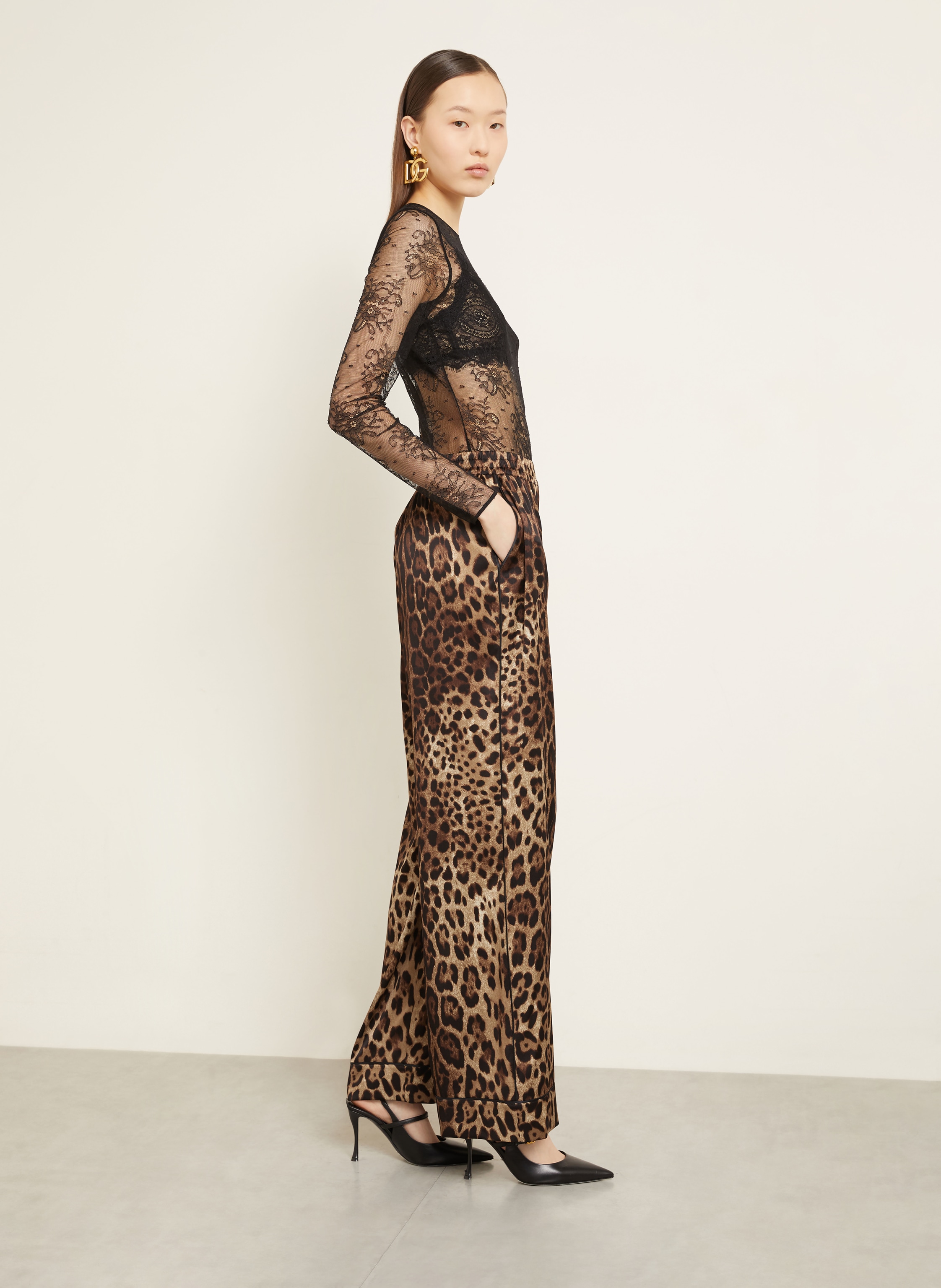 Thumbnail - Dolce & Gabbana Seidenhose braun