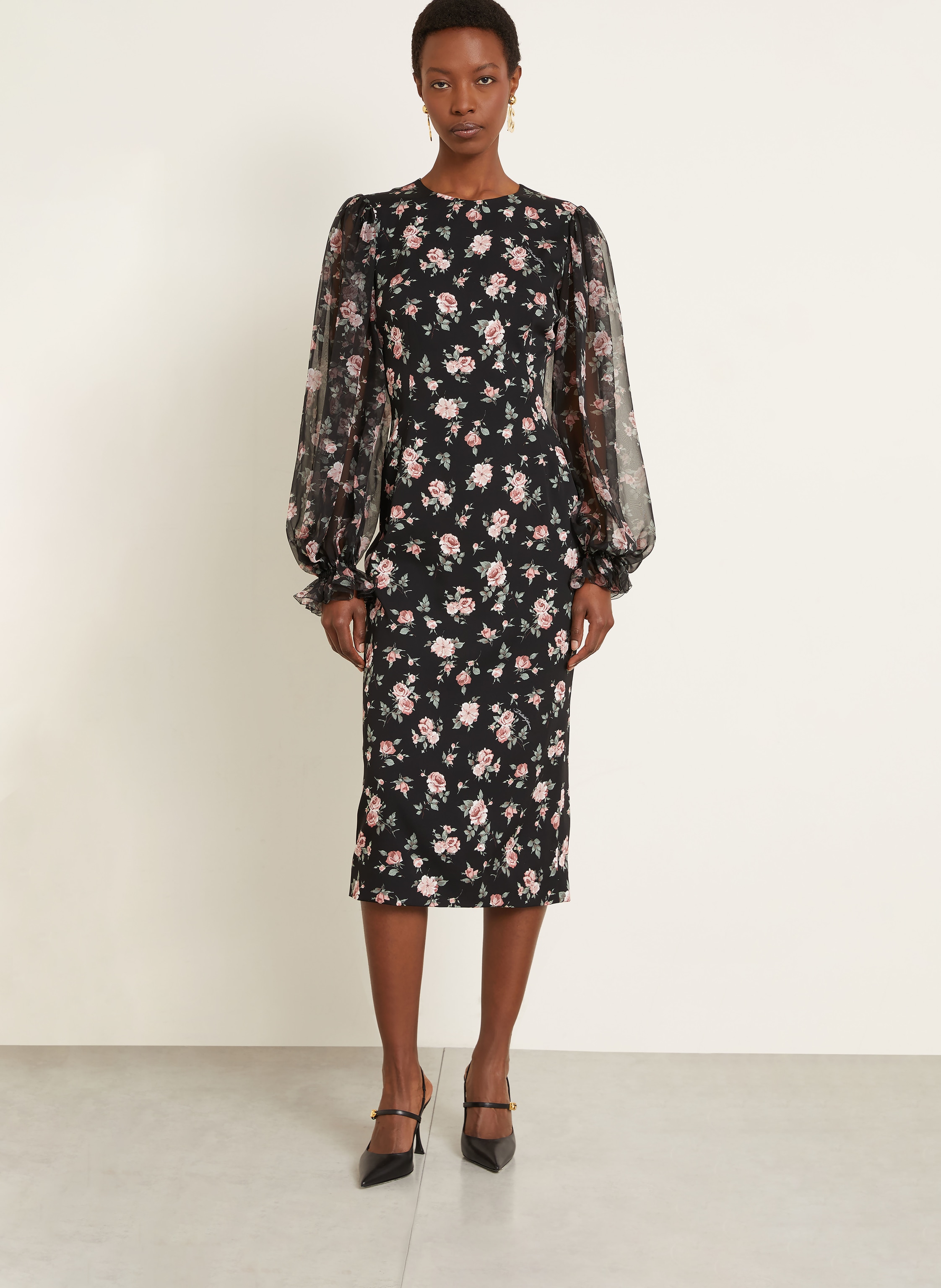 Thumbnail - Dolce & Gabbana Seidenkleid schwarz