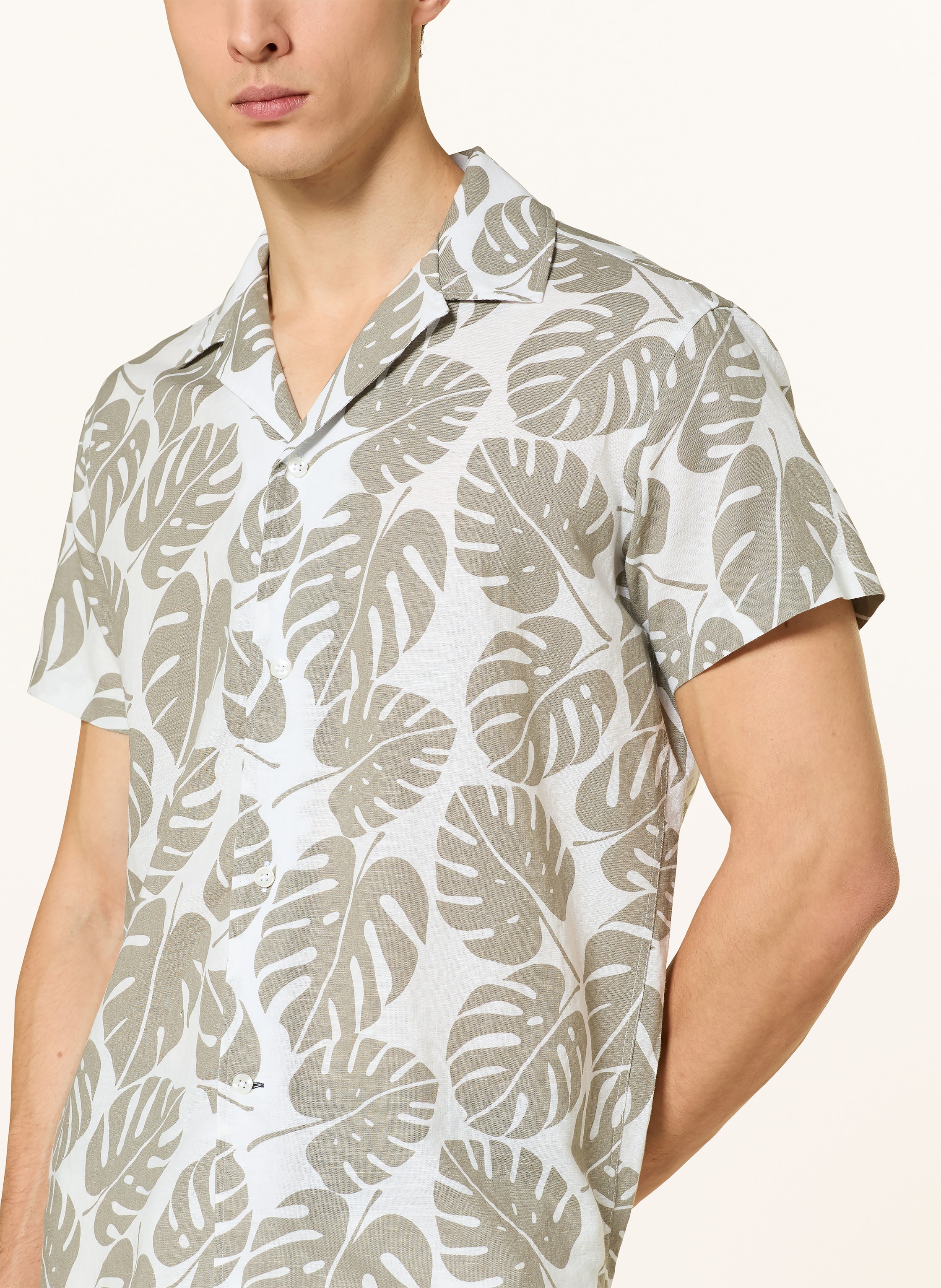 Thumbnail - Strokesman's Resorthemd Comfort Fit Mit Leinen braun