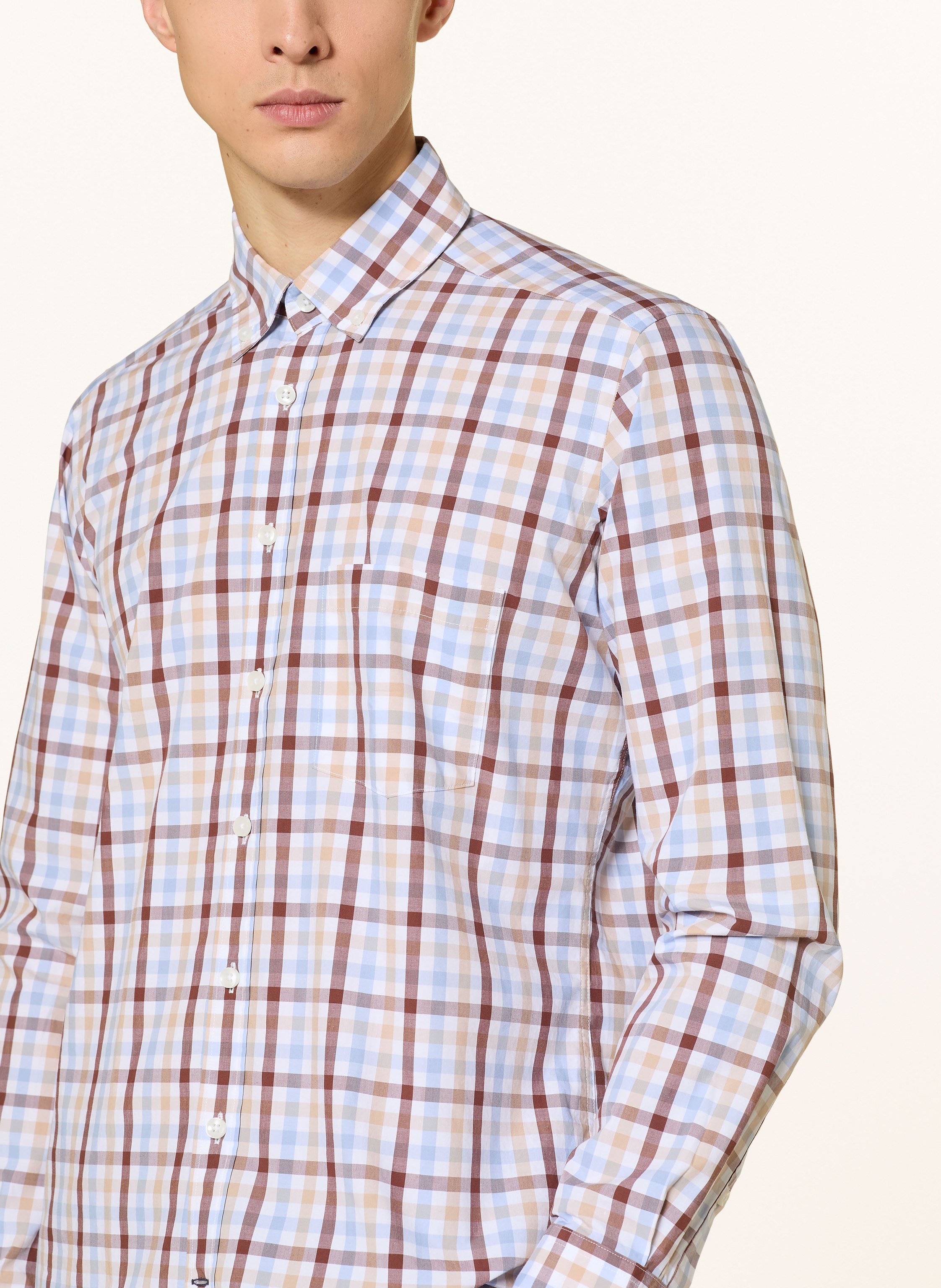 Thumbnail - Strokesman's Hemd Regular Fit beige