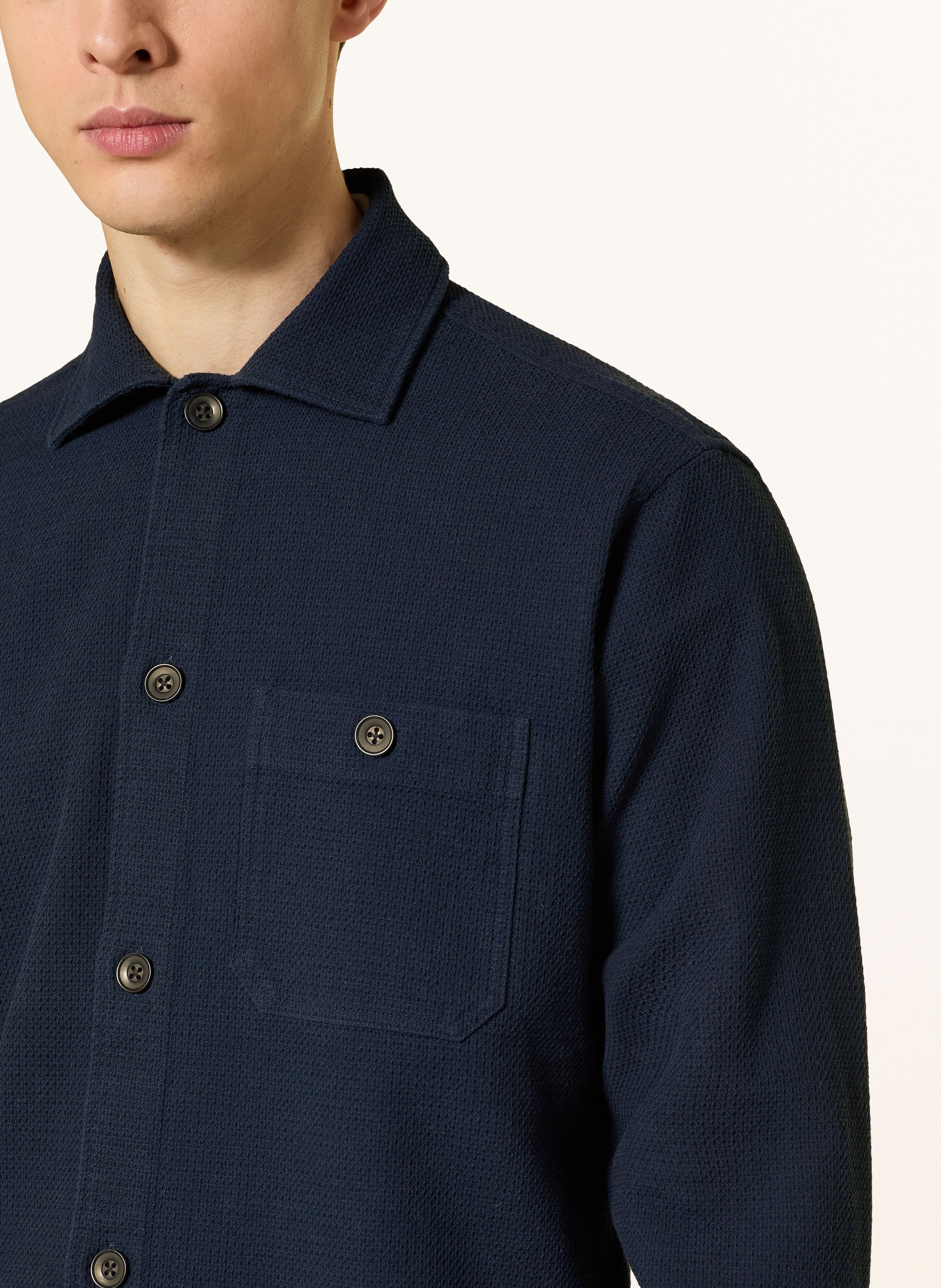 Thumbnail - Strokesman's Piqué-Hemd Comfort Fit blau