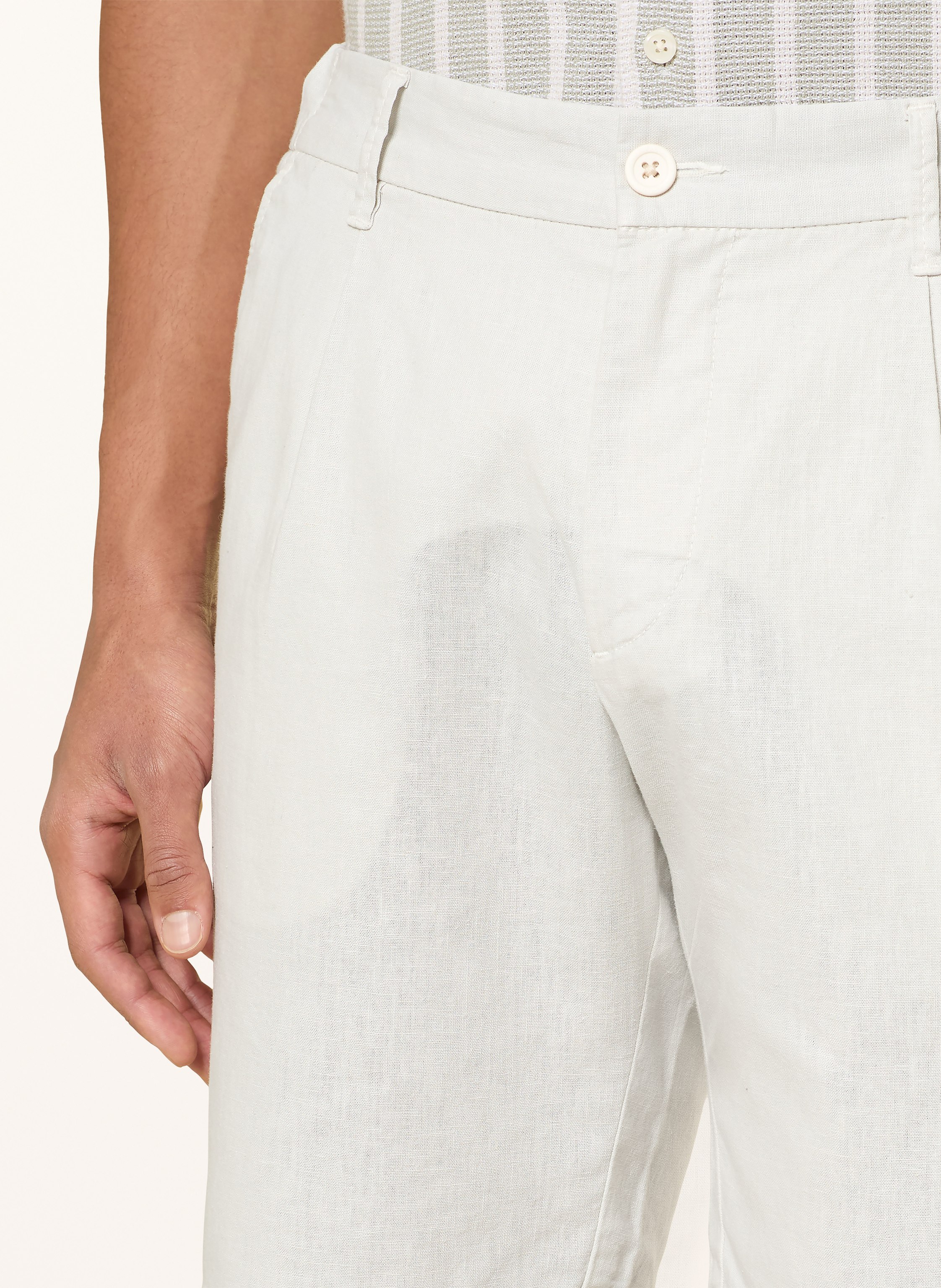 Thumbnail - Paul Chinoshorts Comfort Fit Mit Leinen beige