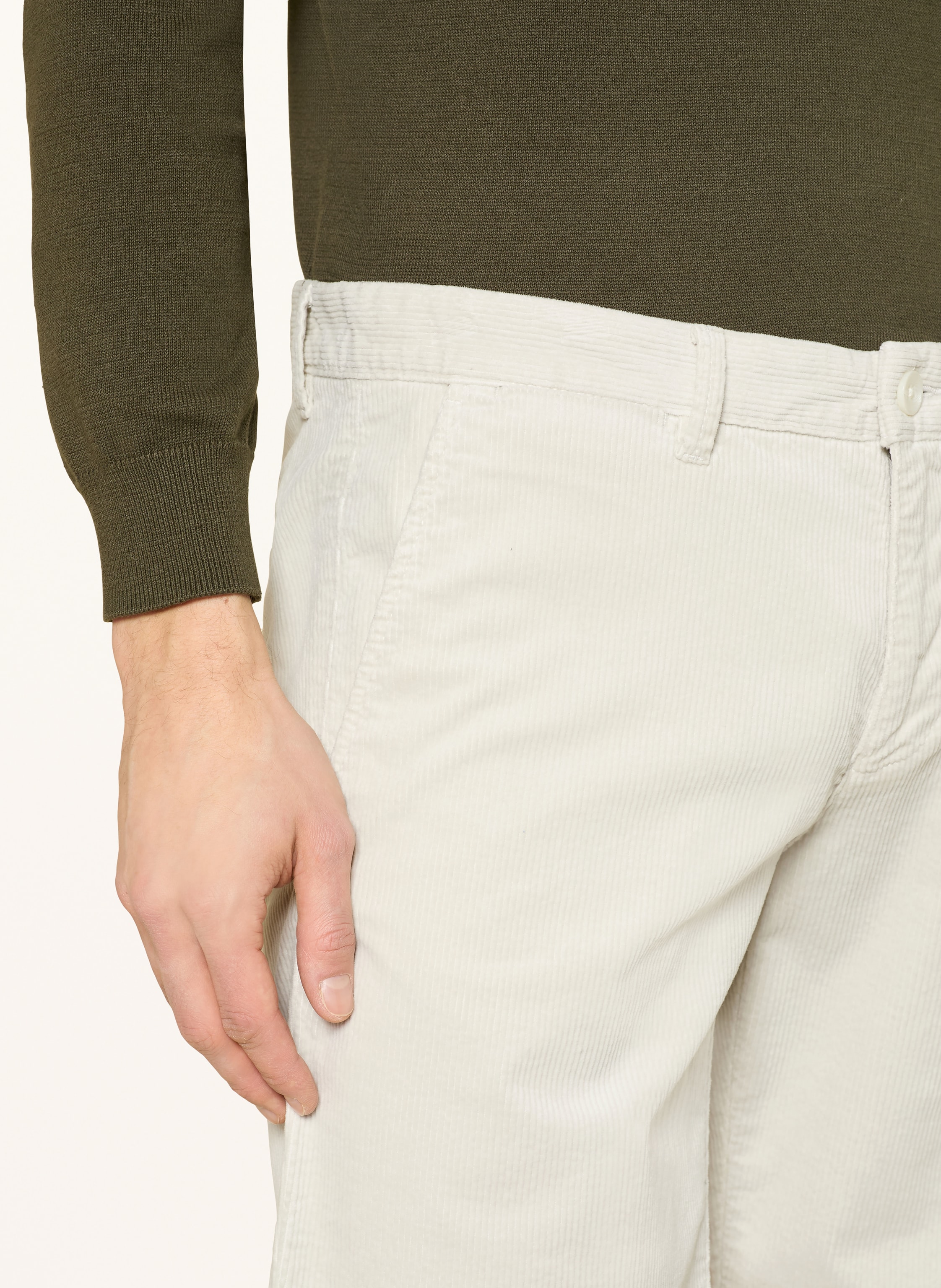 Thumbnail - Strokesman's Chinoshorts Regular Fit Aus Cord weiss