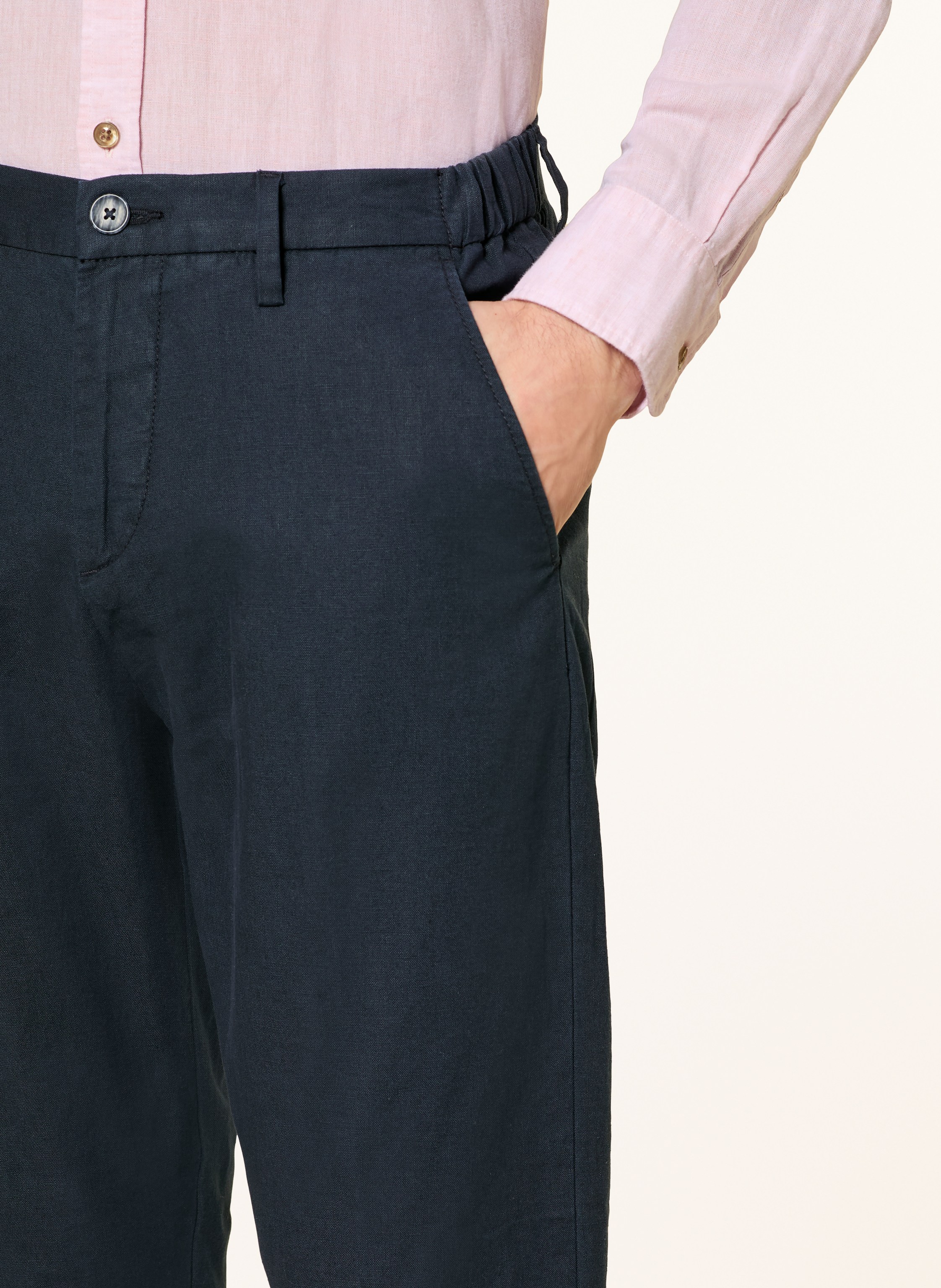 Thumbnail - Strokesman's Chino Regular Fit Mit Leinen blau