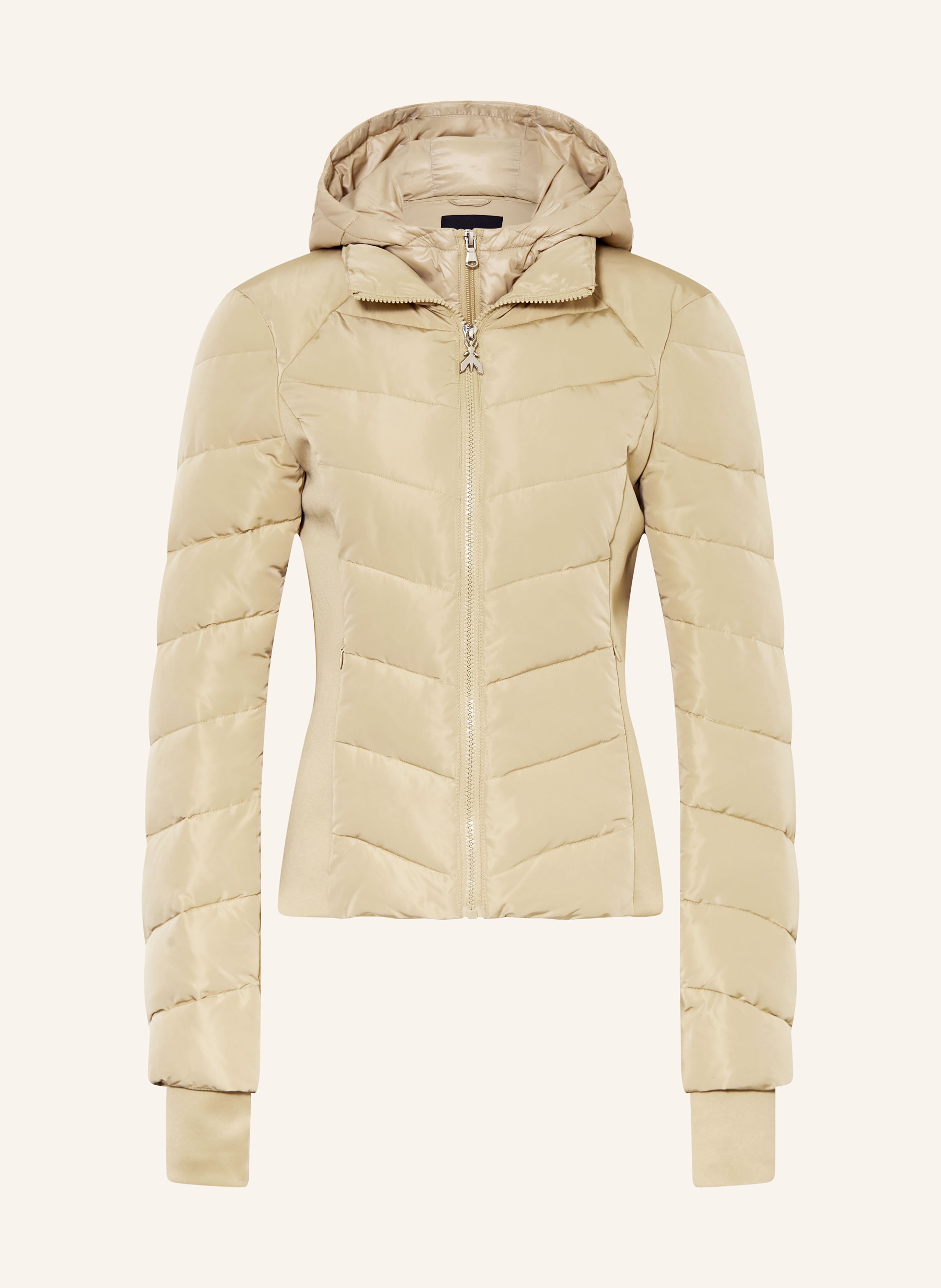 Patrizia Pepe Steppjacke Im Materialmix Mit Herausnehmbarer Blende beige