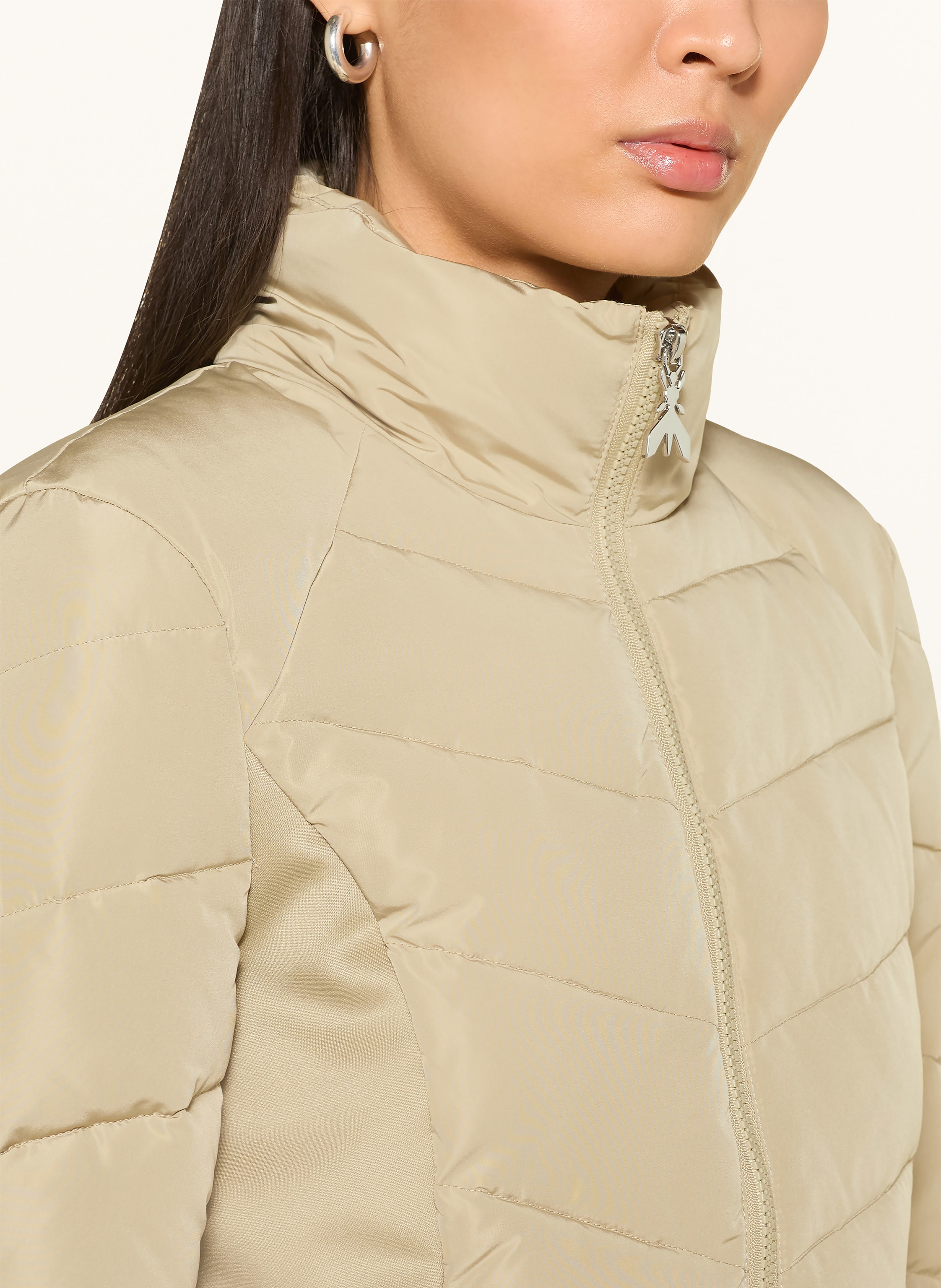 Thumbnail - Patrizia Pepe Steppjacke Im Materialmix Mit Herausnehmbarer Blende beige