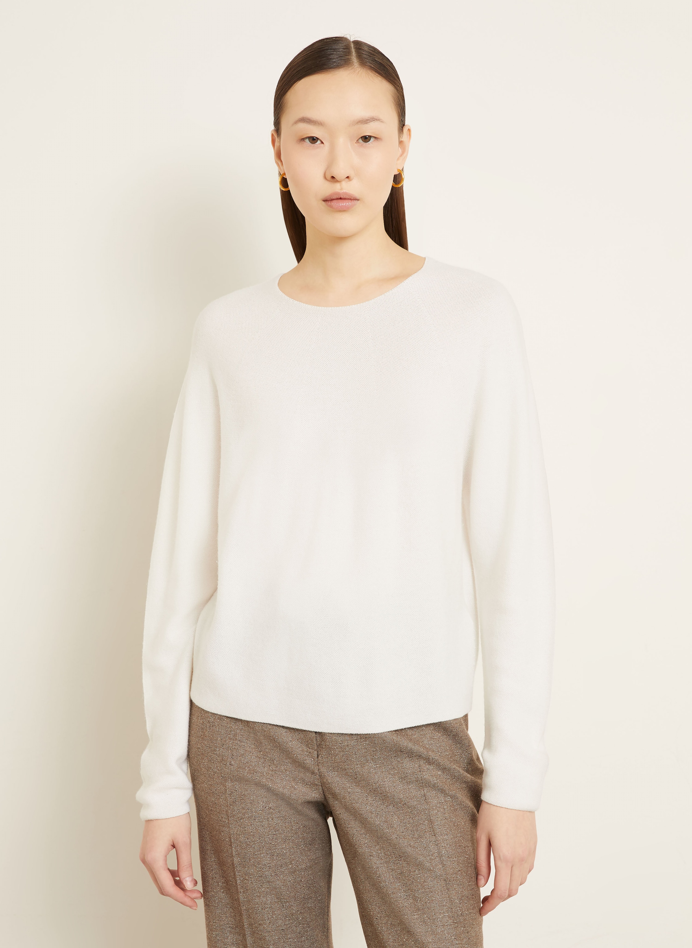 Thumbnail - Iris Von Arnim Pullover Tova Aus Cashmere Mit Seide weiss