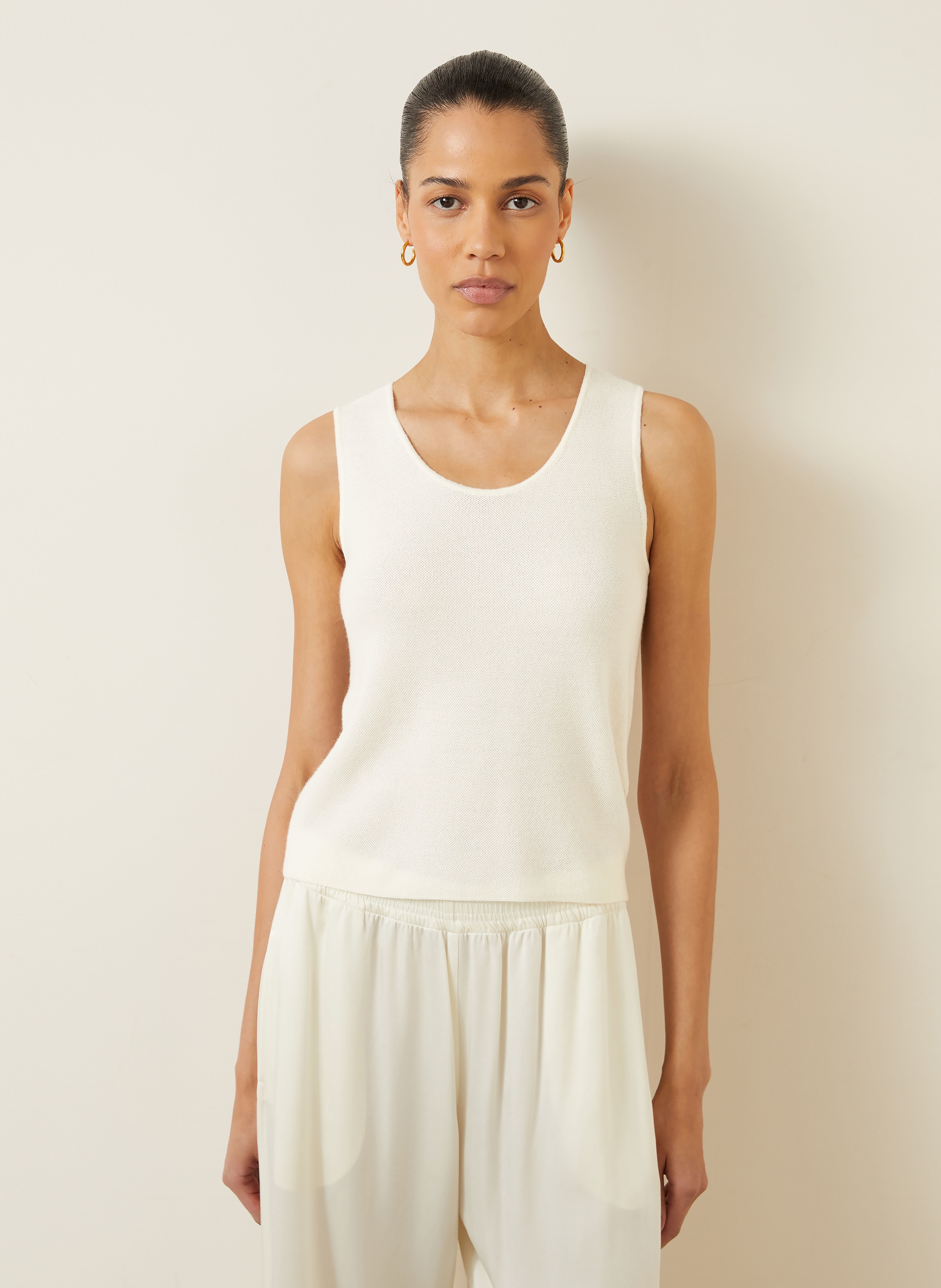 Thumbnail - Iris Von Arnim Stricktop Thyra Aus Cashmere Mit Seide weiss