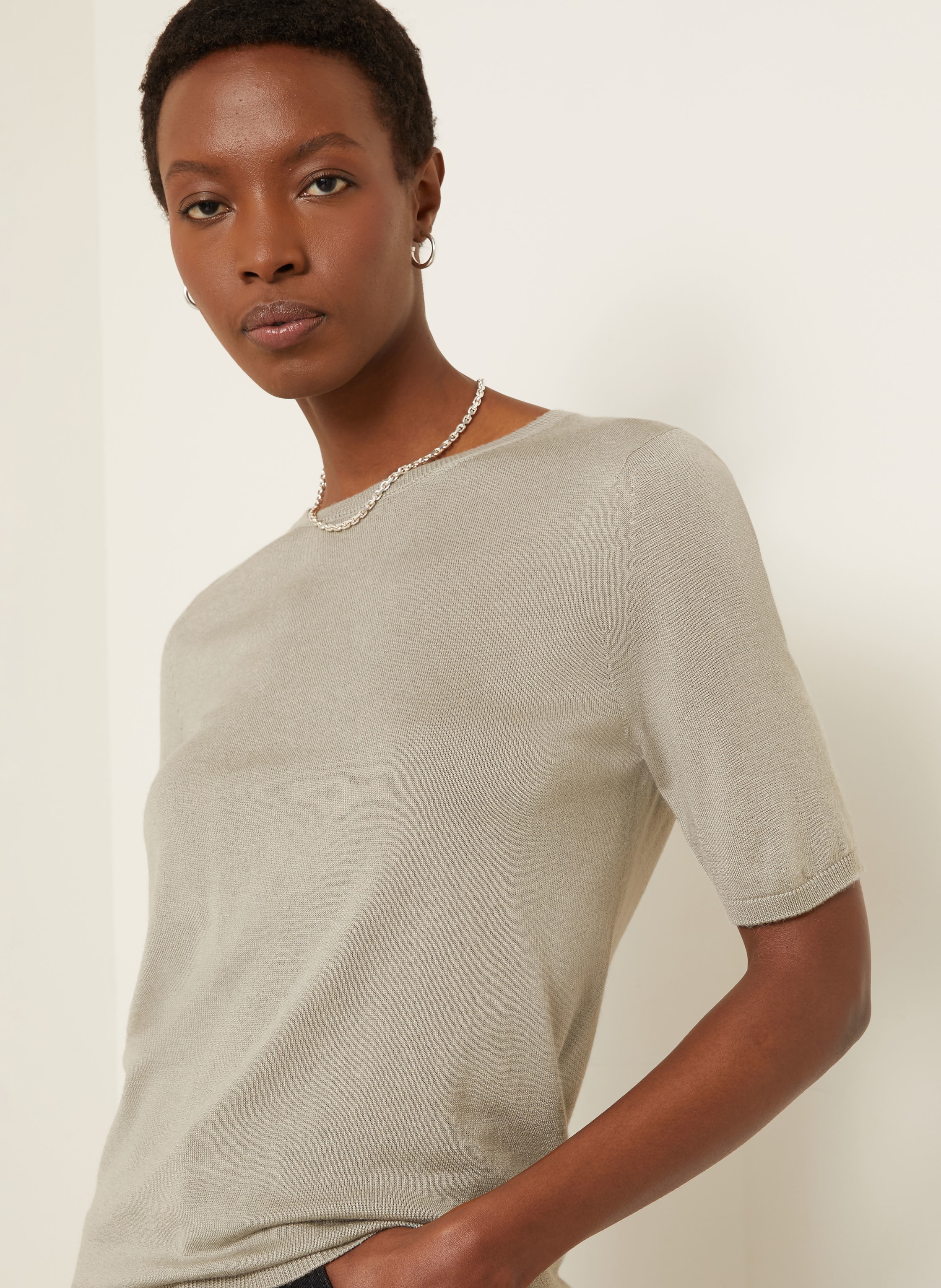 Thumbnail - Iris Von Arnim Strickshirt beige