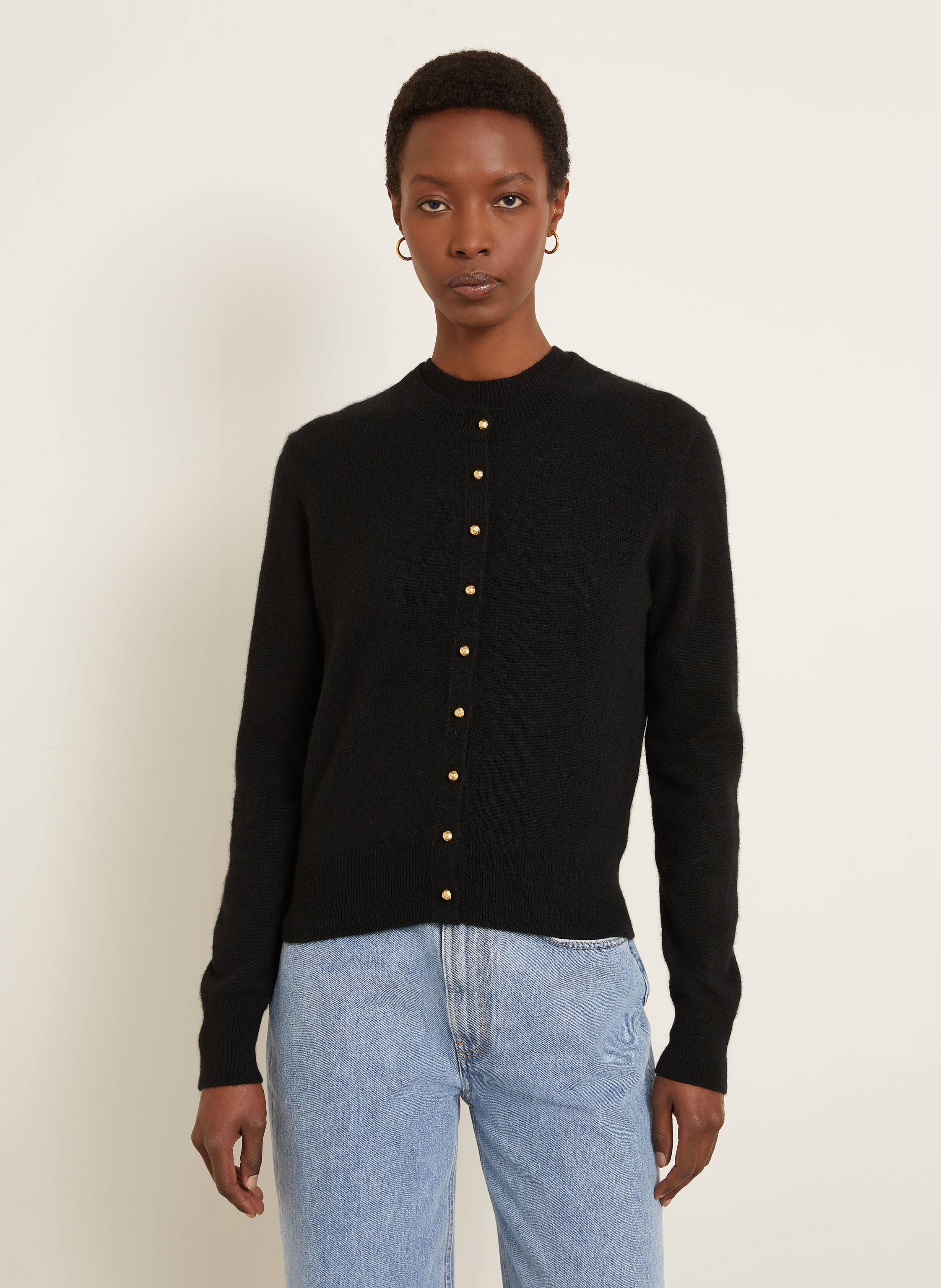 Thumbnail - Iris Von Arnim Set Odelia: Top Und Strickjacke Mit Cashmere schwarz