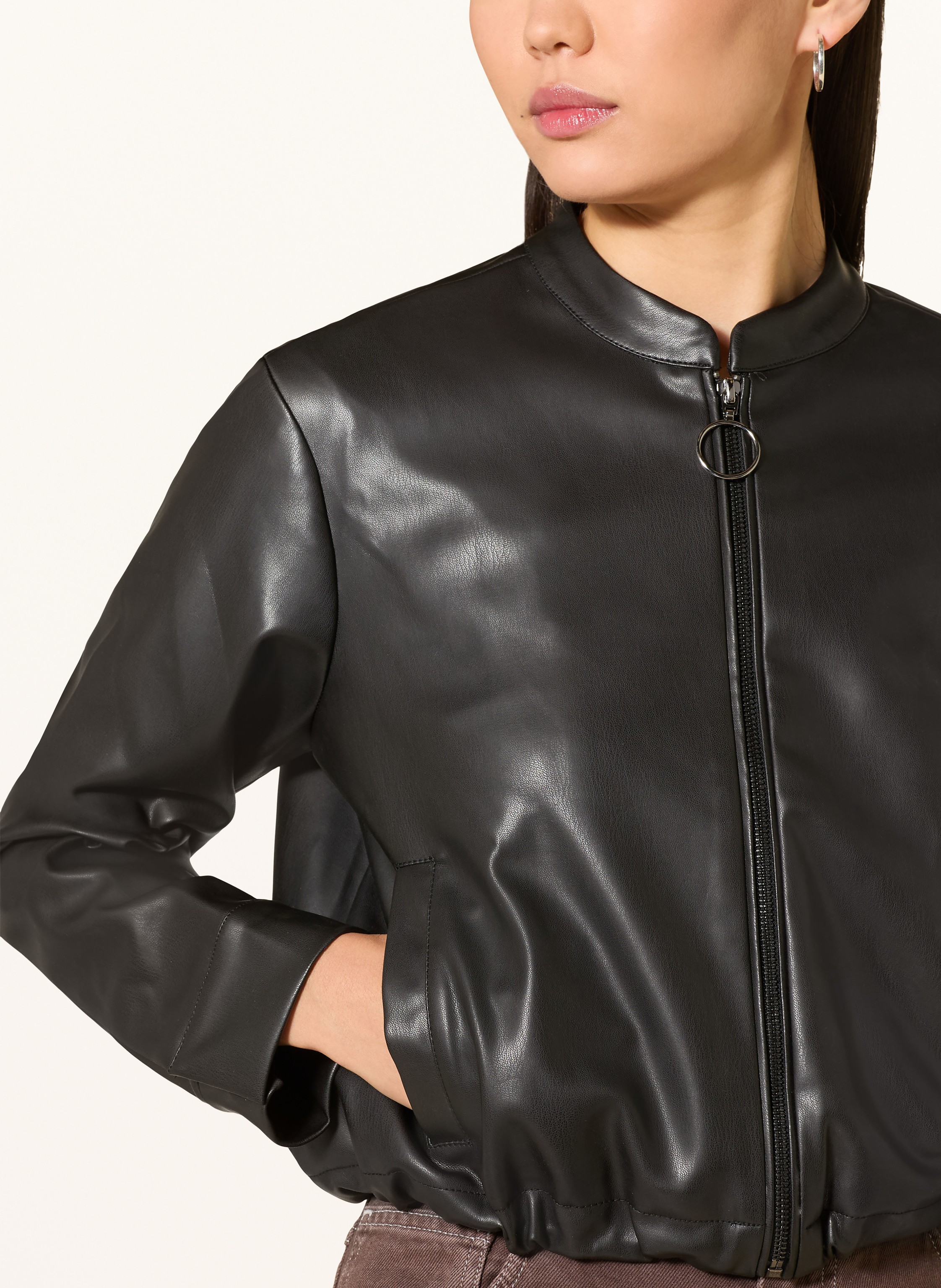 Thumbnail - Darling Harbour Jacke In Lederoptik schwarz