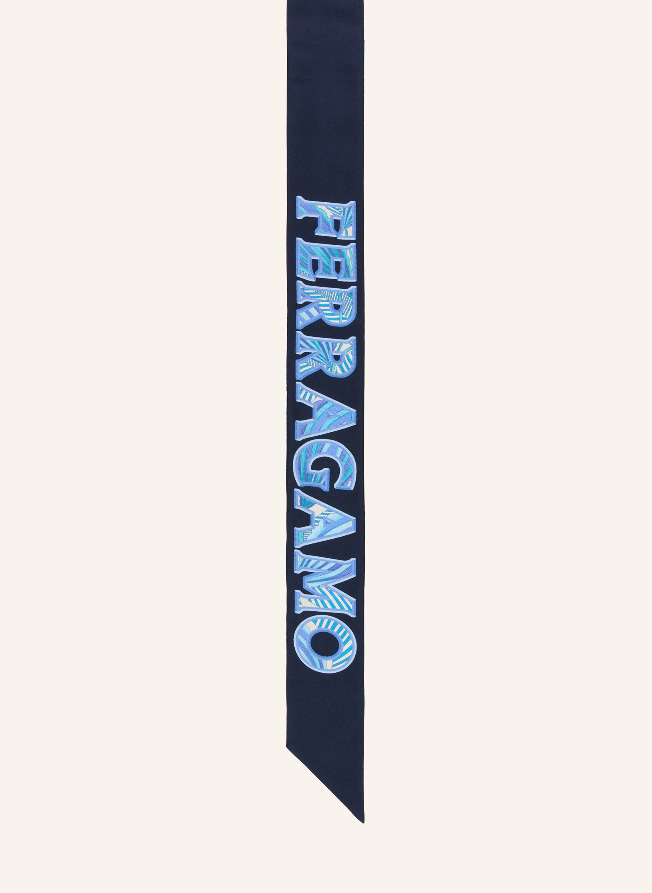 Ferragamo Ferragamo Seidenschal blau in BLAU / ECRU / DUNKELBLAU