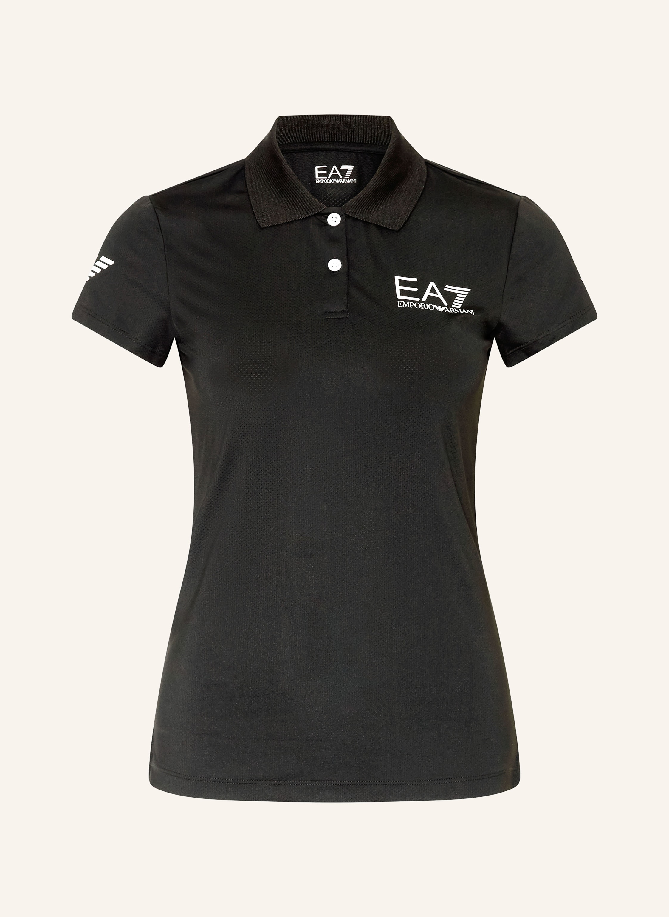 ea7 Emporio Armani Funktions-Poloshirt schwarz