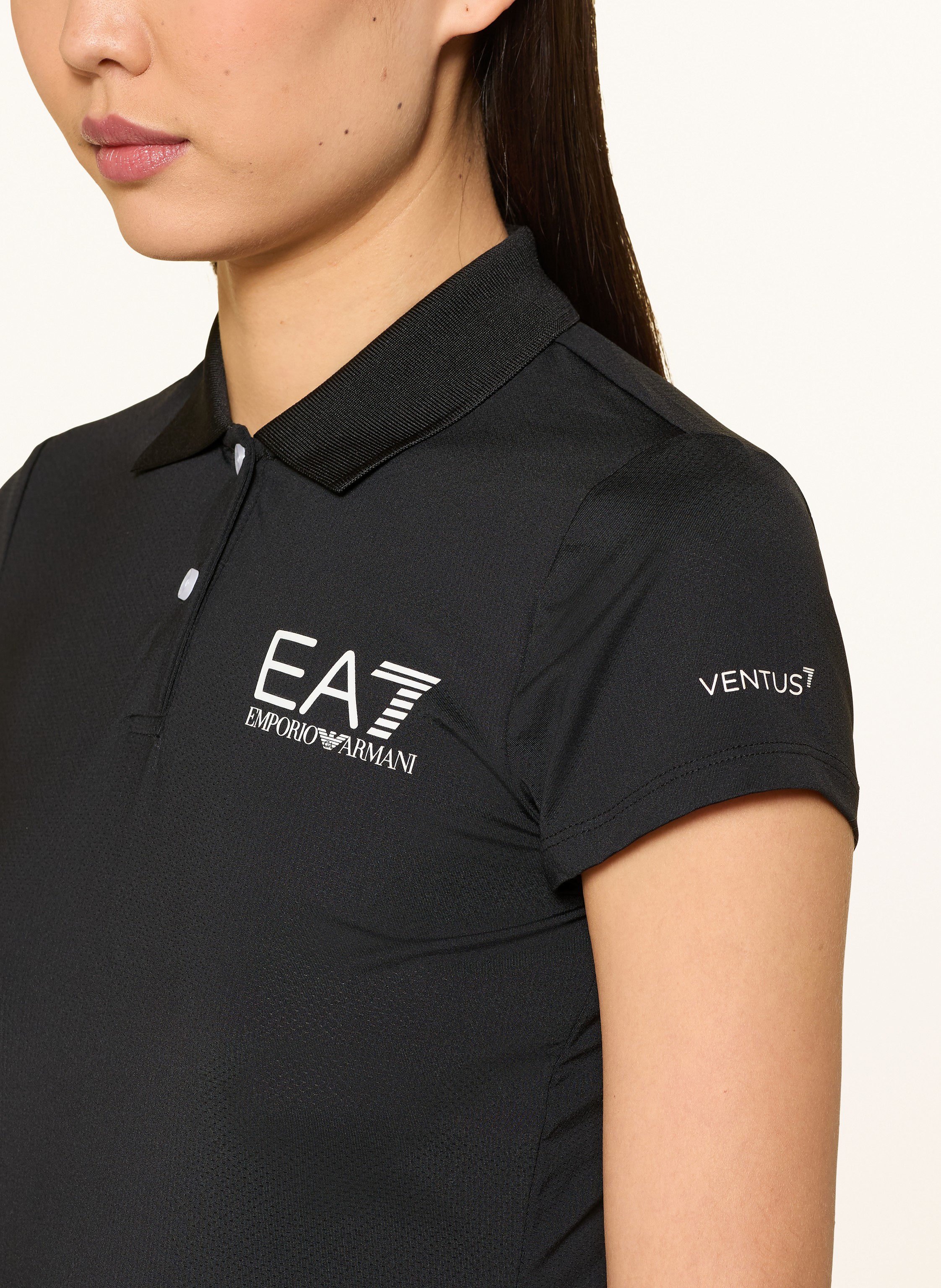 Thumbnail - ea7 Emporio Armani Funktions-Poloshirt schwarz
