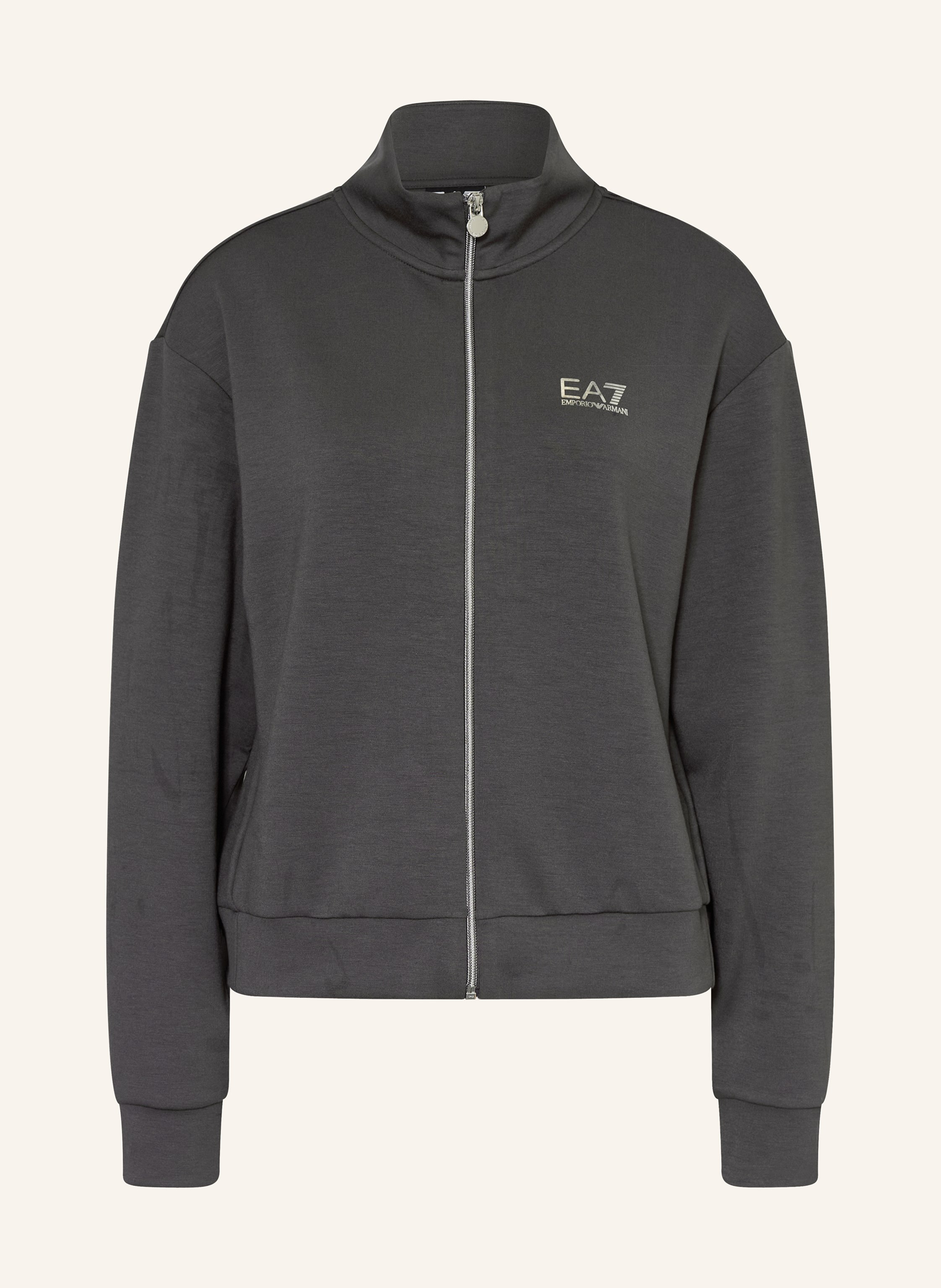ea7 Emporio Armani Sweatjacke Mit Schmucksteinen grau