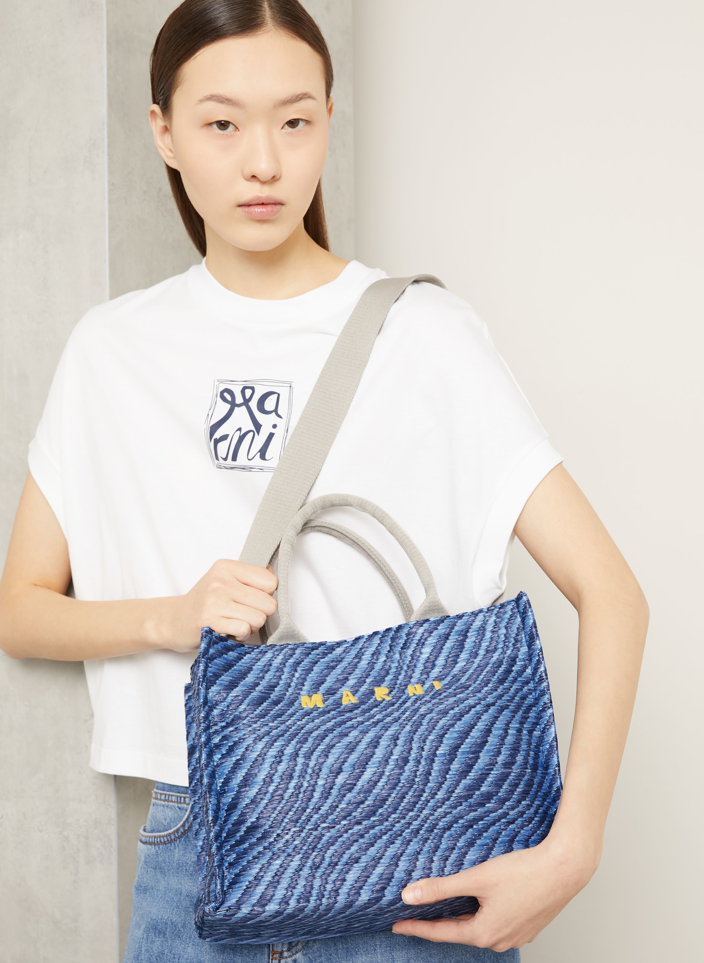 Thumbnail - Marni Shopper Small blau
