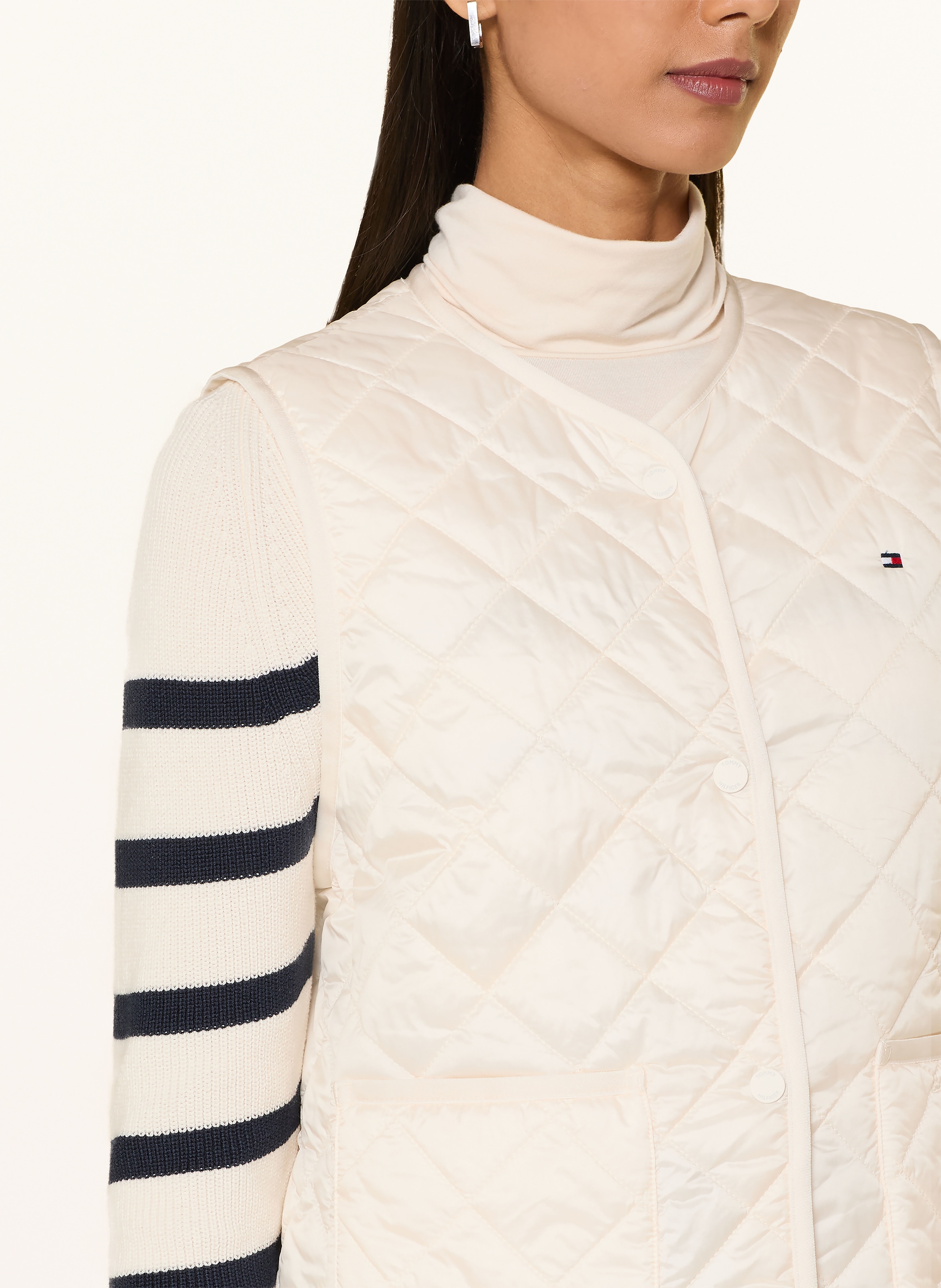 Thumbnail - Tommy Hilfiger Steppweste Aus Satin weiss