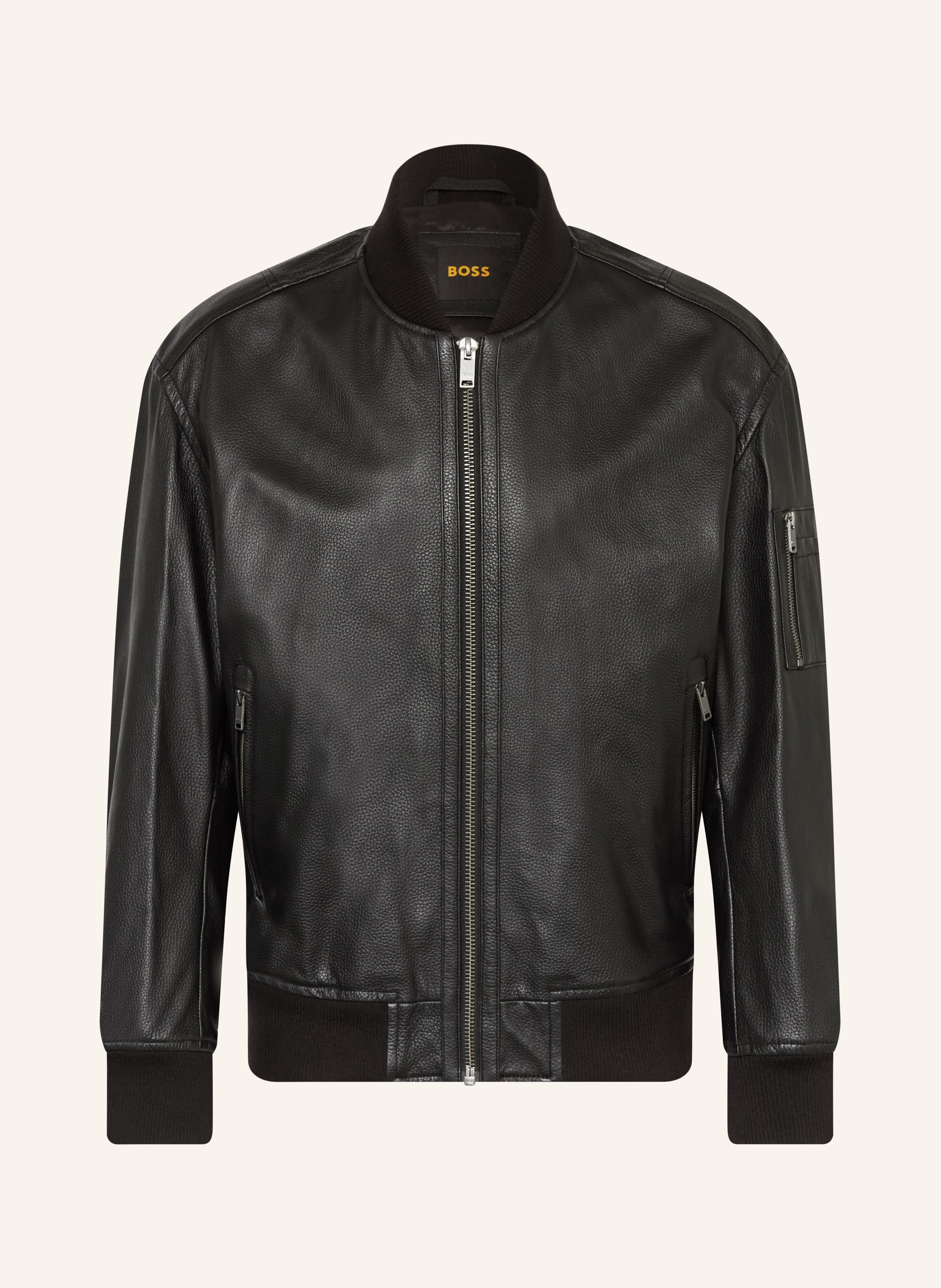 Boss Lederblouson Jakri schwarz