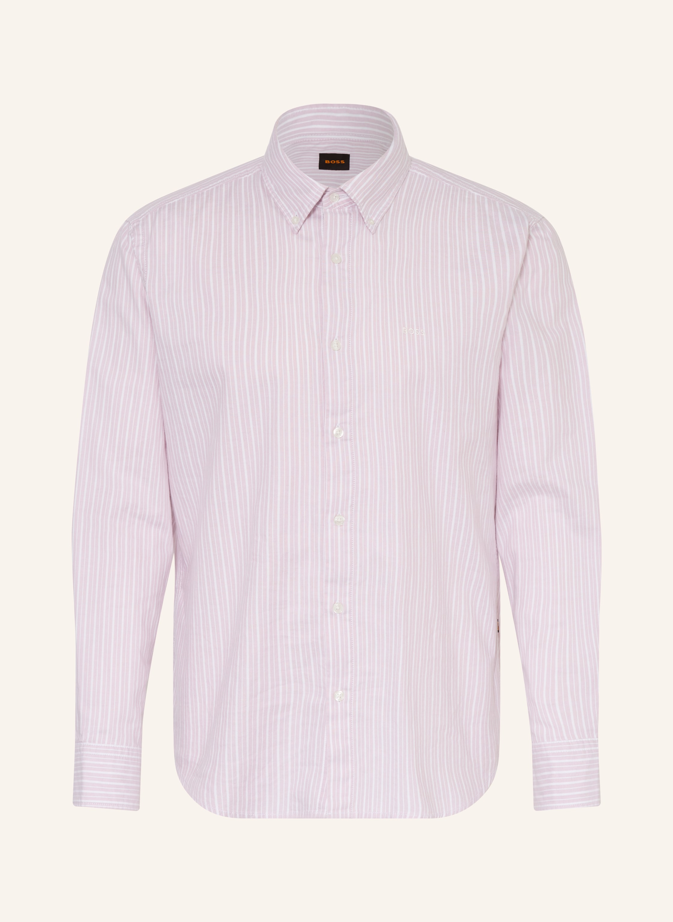 Boss Boss Hemd Ricoplus Slim Fit rosa in HELLLILA / WEISS