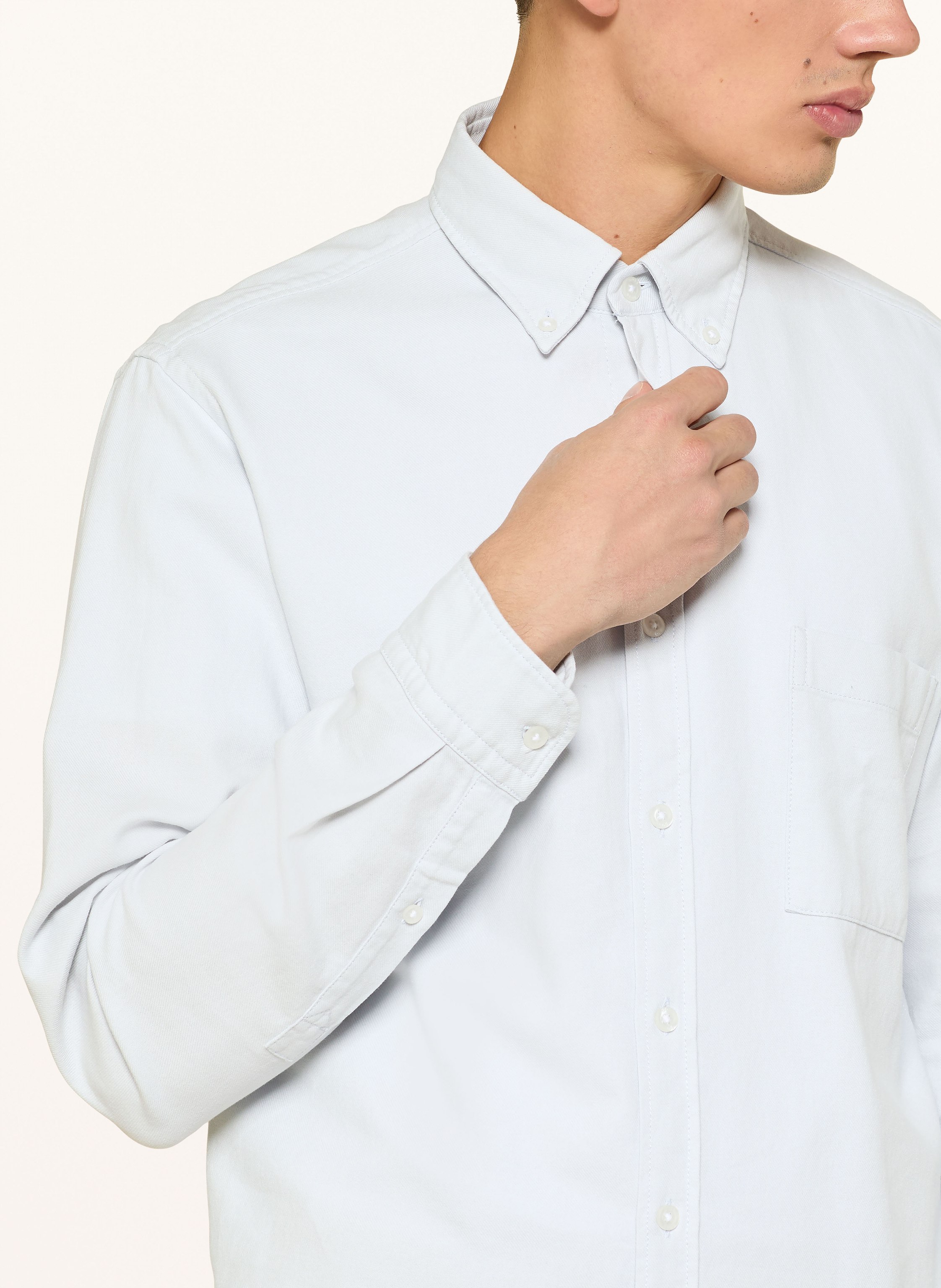 Thumbnail - Boss Flanellhemd Rickert Regular Fit grau