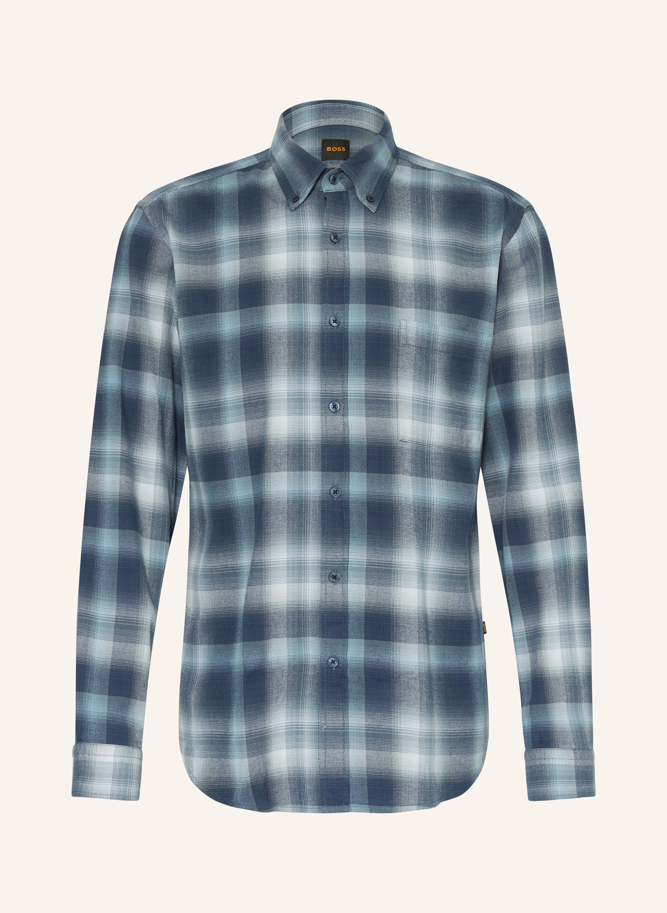 Boss Boss Flanellhemd Rickert Regular Fit blau in BLAU / HELLBLAU