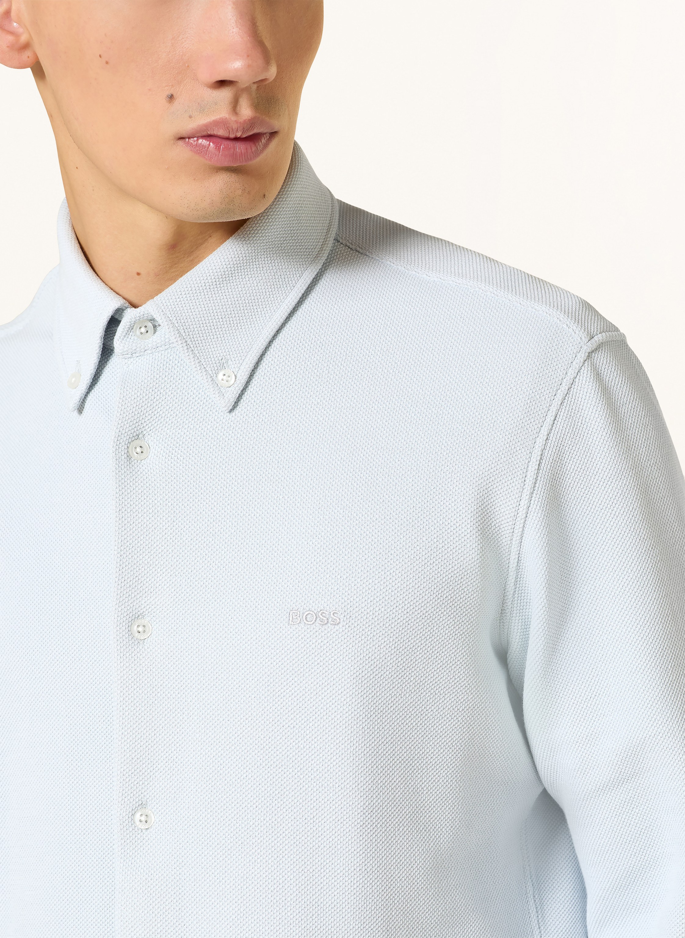 Thumbnail - Boss Jerseyhemd Myjersey Slim Fit grau