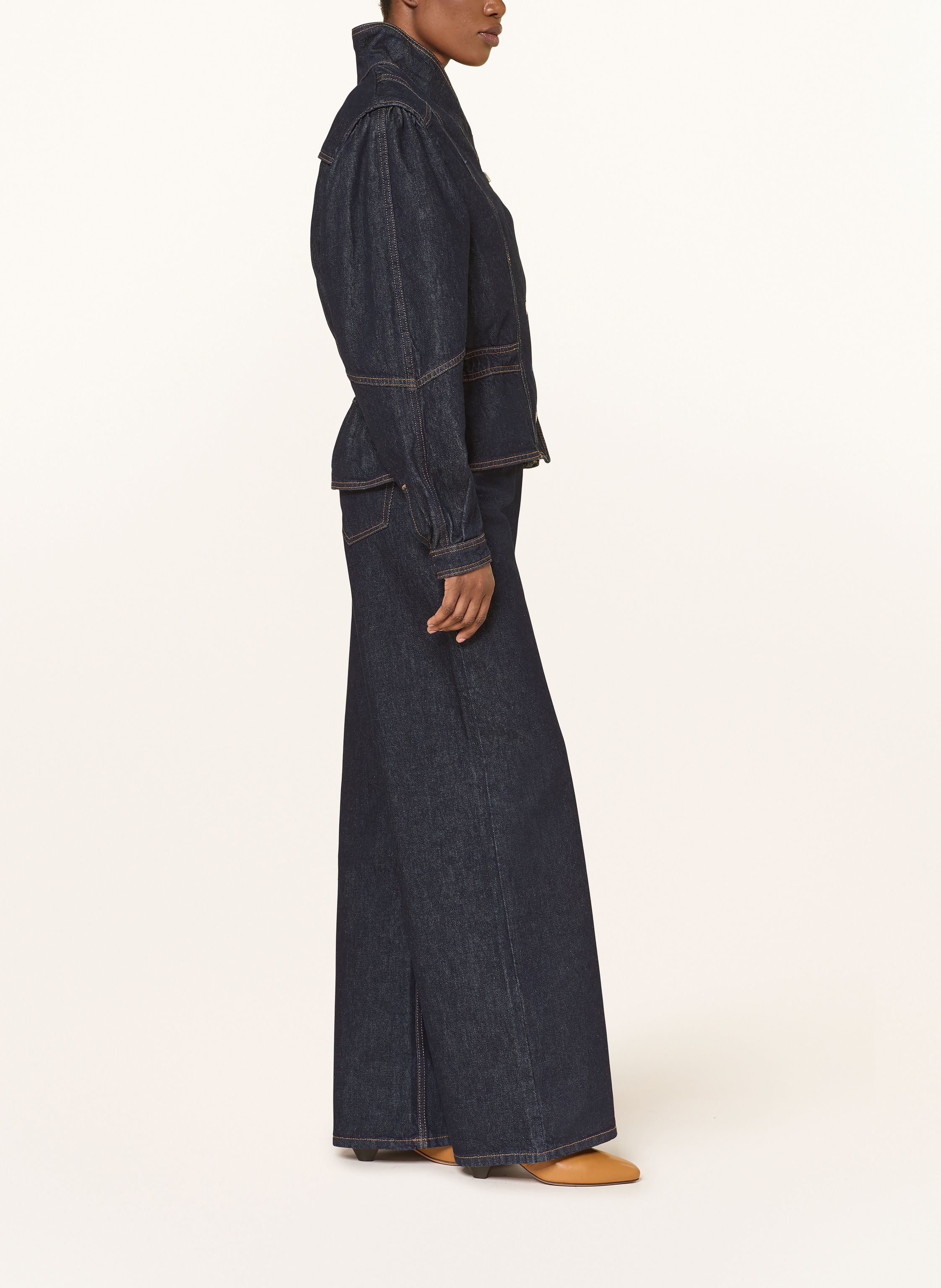 Thumbnail - Marant Étoile Wide Leg Jeans Lemony blau