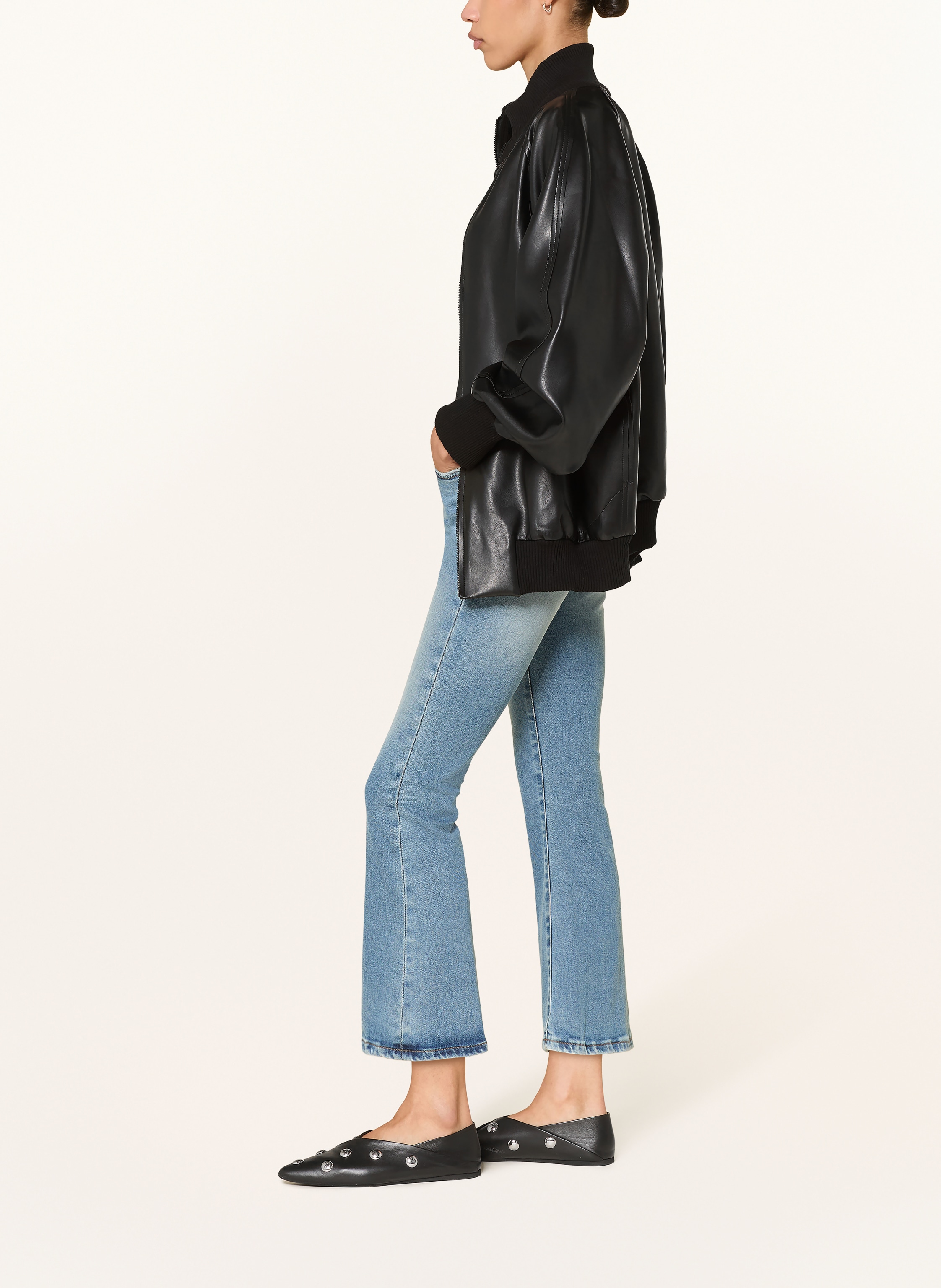 Thumbnail - Dondup Bootcut Jeans Mandy blau